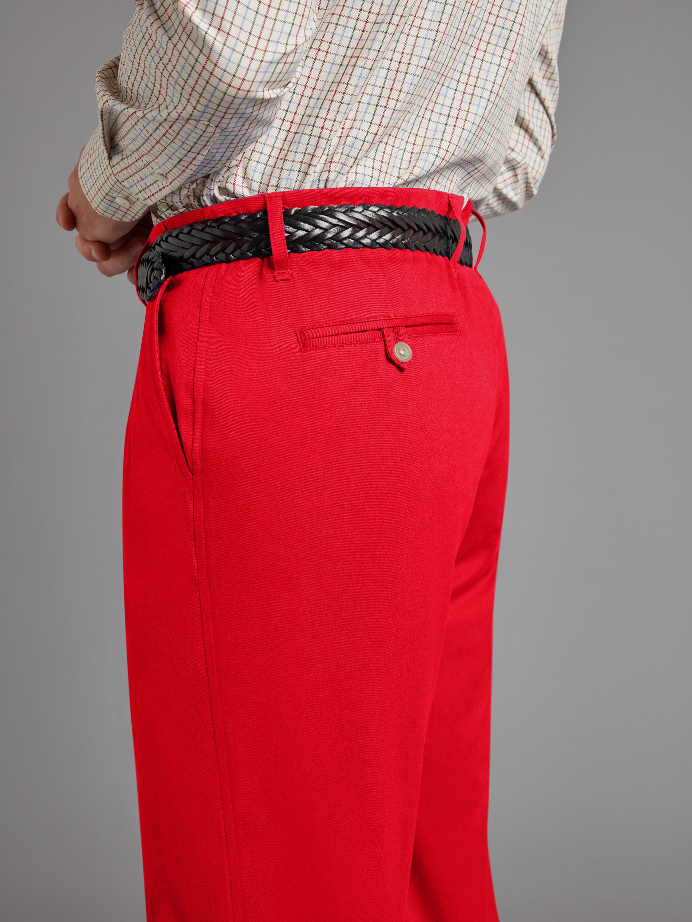 Brompton Chinos - Bright Red - Image 2