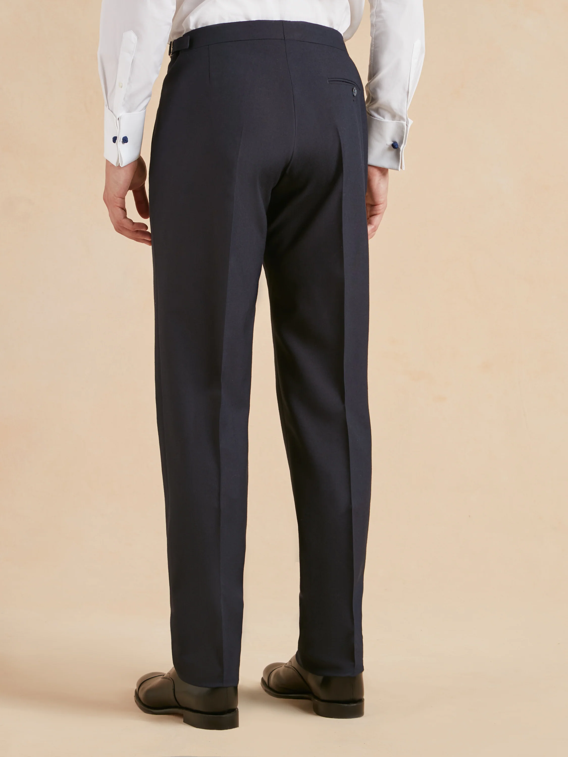 Cadogan Classic Fit Suit - Navy Plain Weave Wool - Image 9