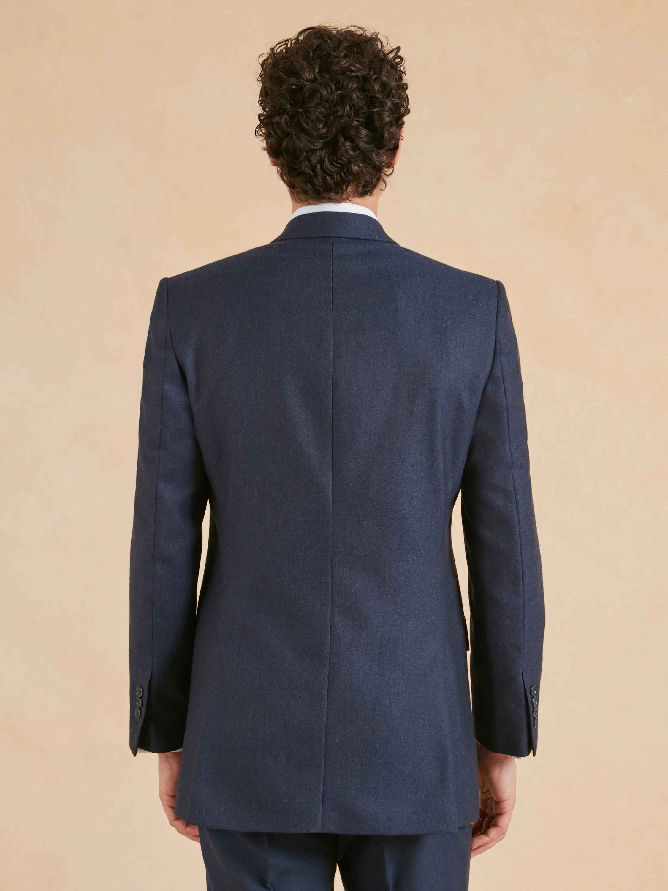 Cadogan Classic Fit Suit - Airforce Blue Twill Wool - Image 5