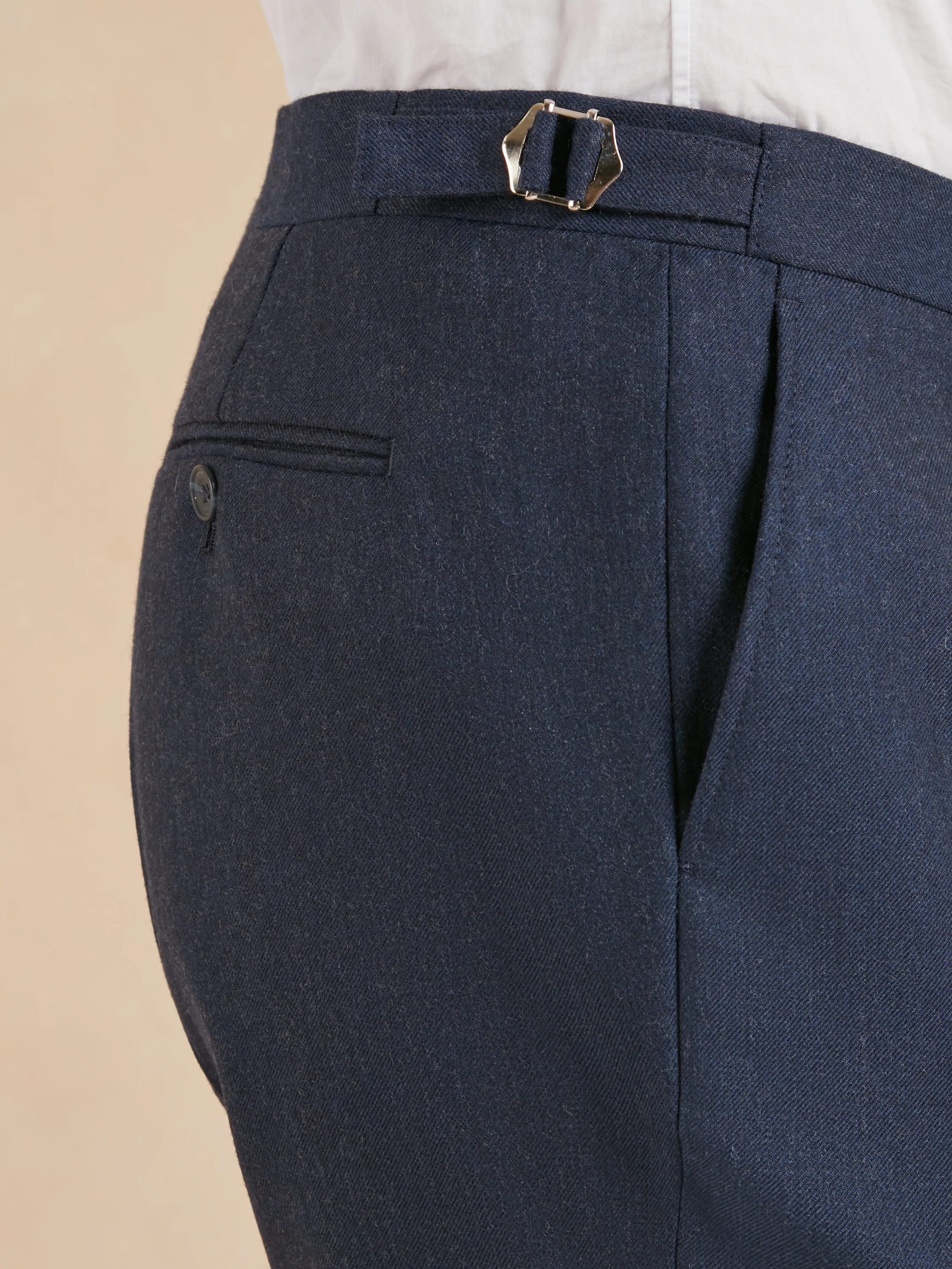 Cadogan Classic Fit Suit - Airforce Blue Twill Wool - Image 7