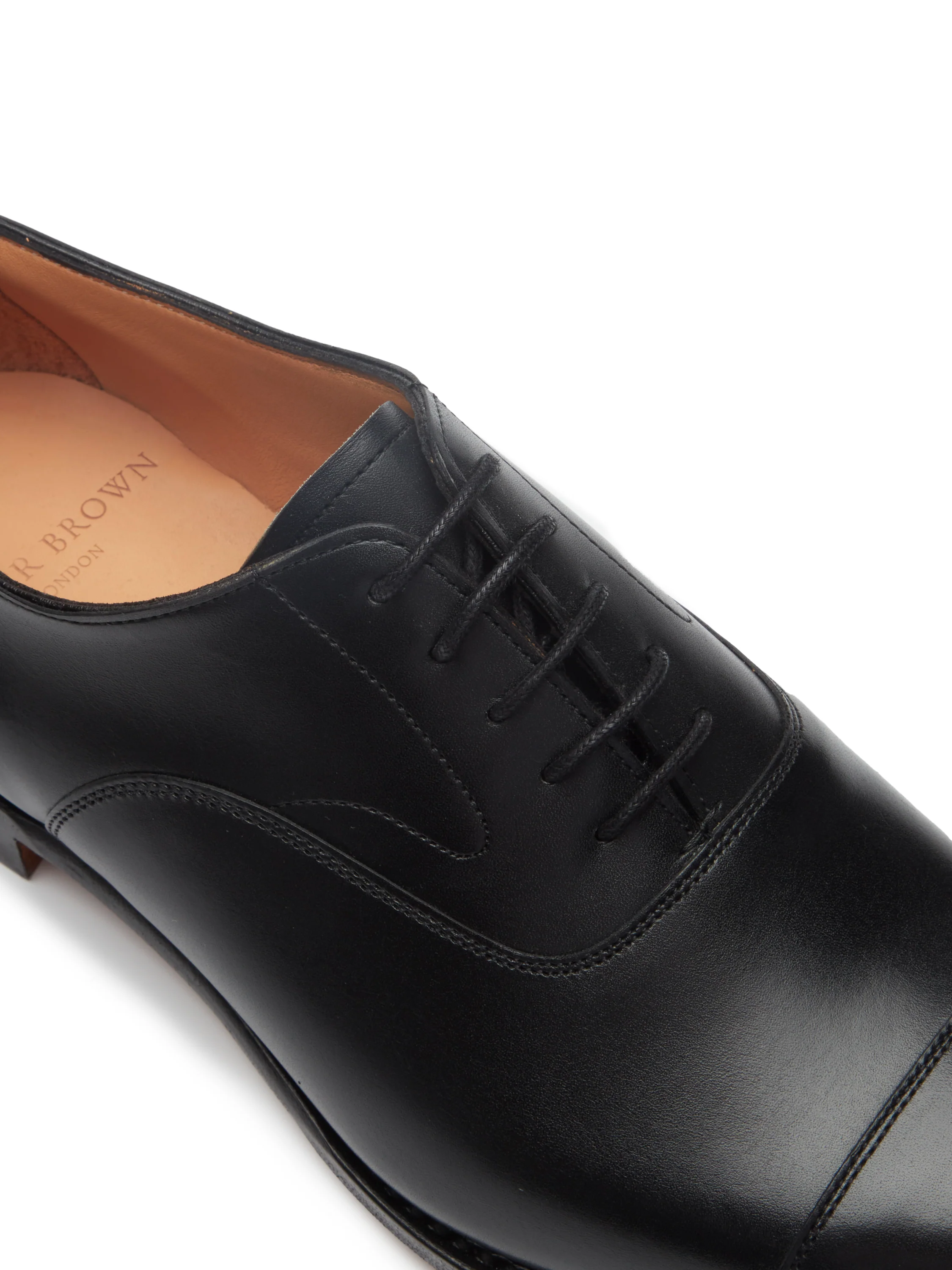 Capped Oxford in Black Calf Leather - Image 3