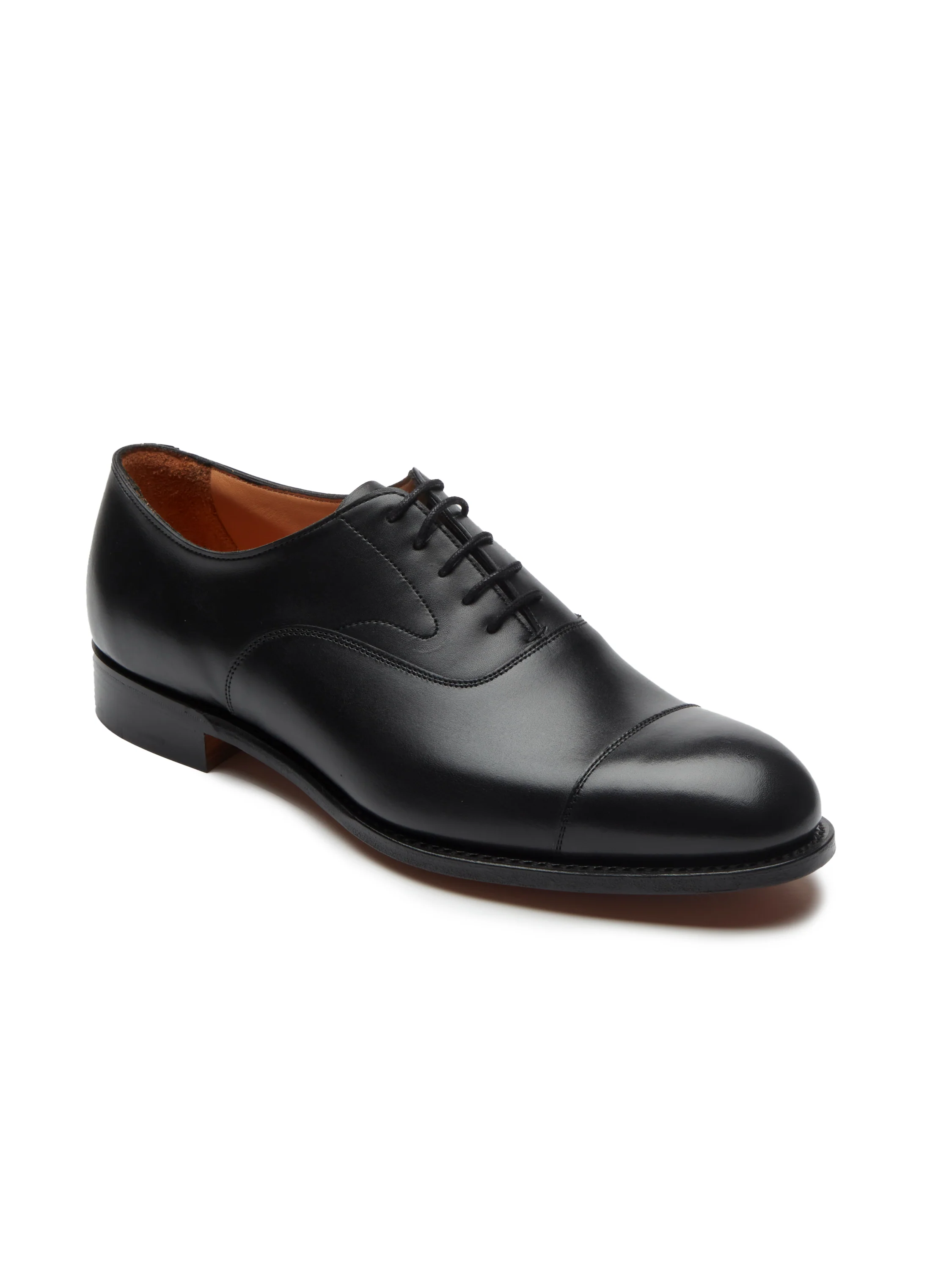 Capped Oxford in Black Calf Leather - Image 4
