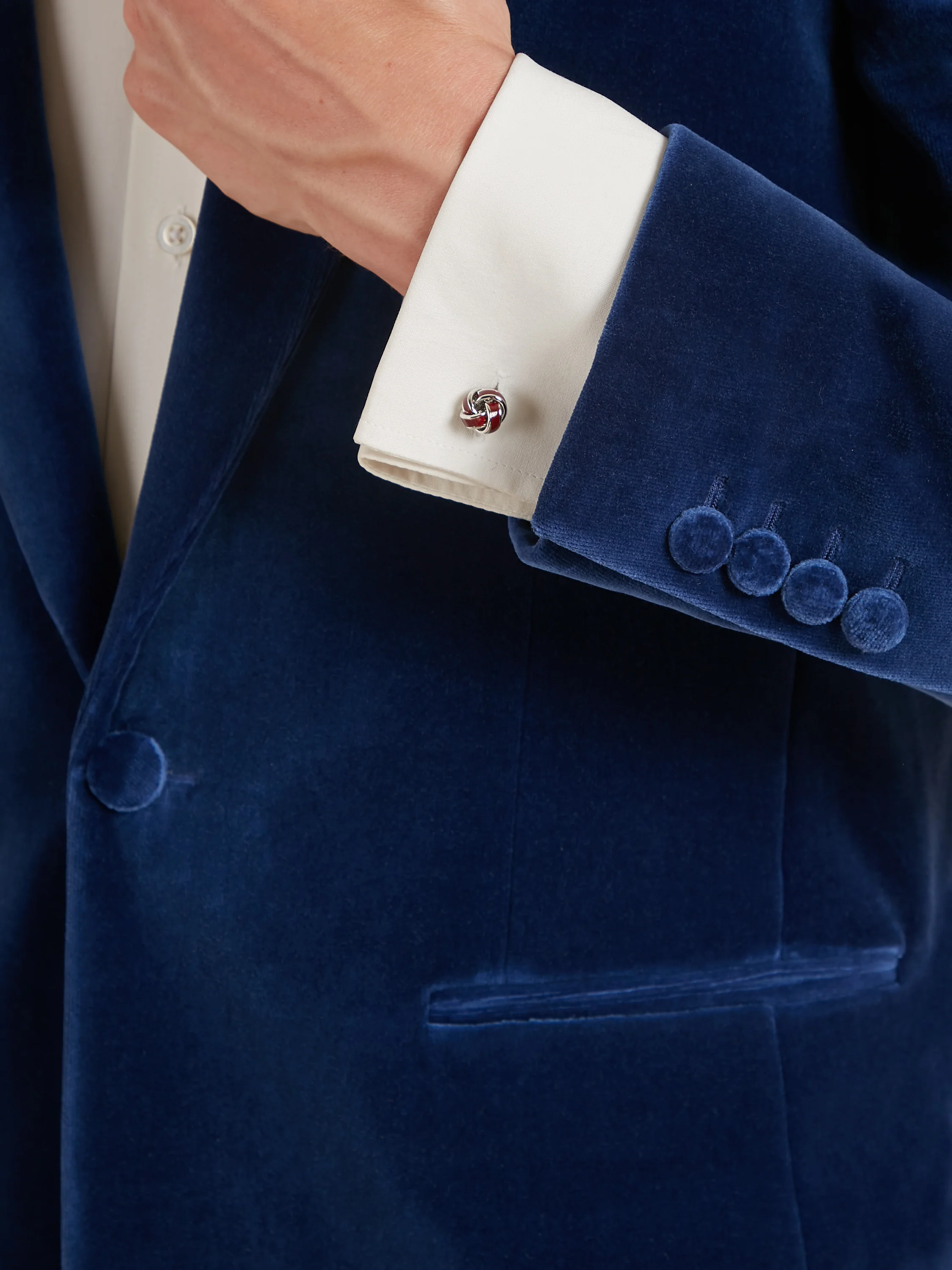 Carlyle Jacket - Indigo Blue Velvet - Image 5