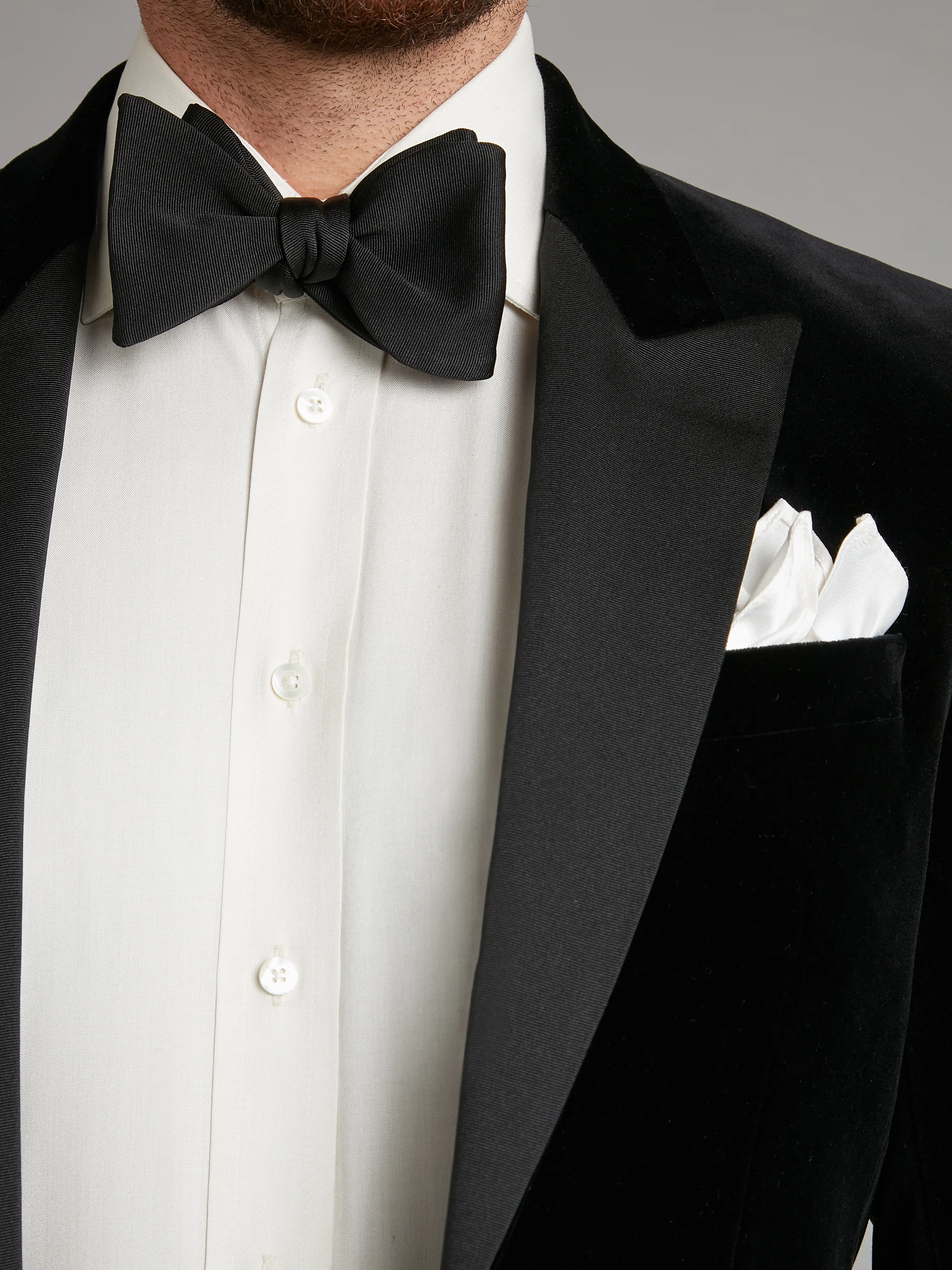 Carlyle Smoking Jacket - Black Velvet - Image 3