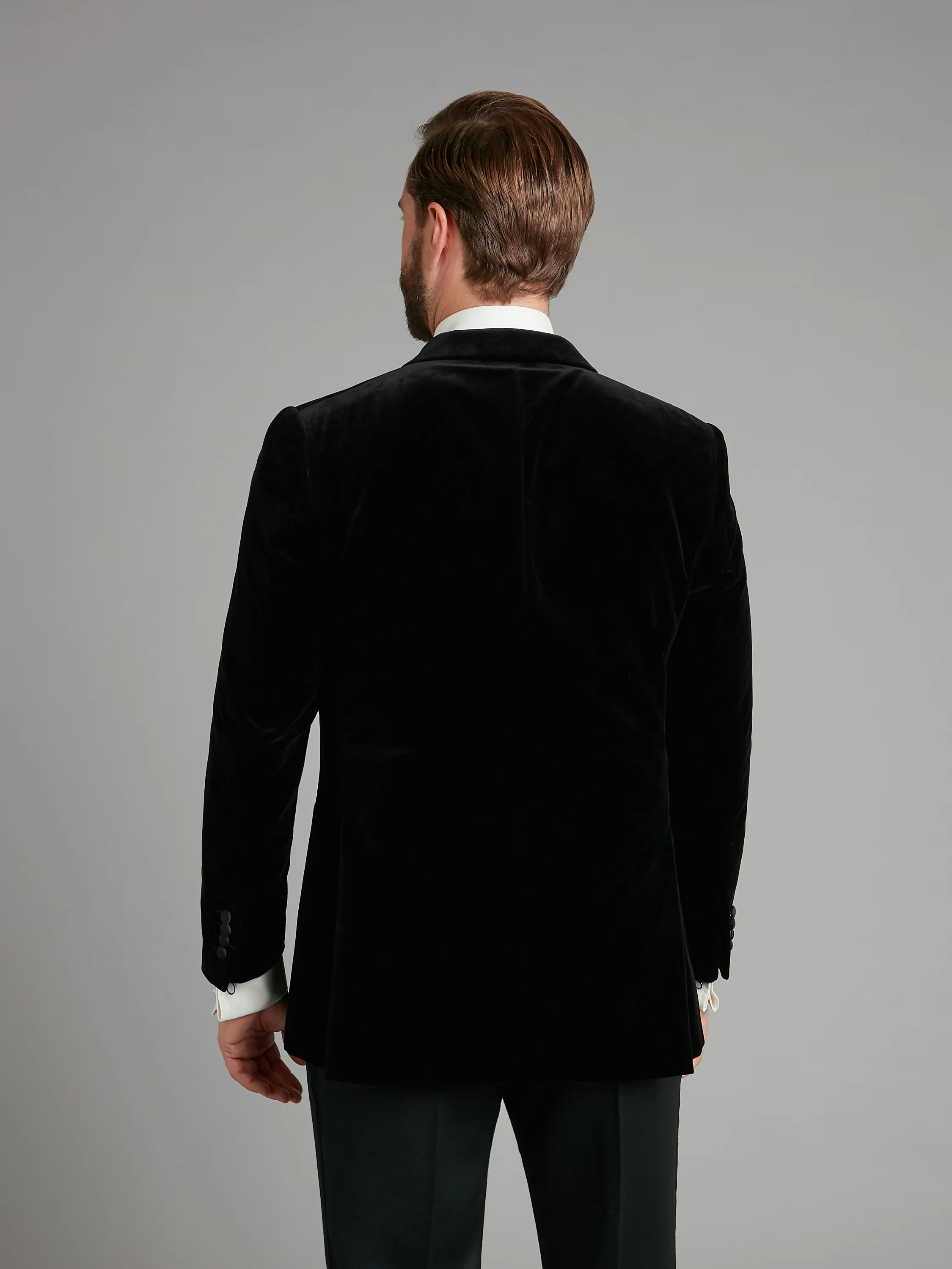 Carlyle Smoking Jacket - Black Velvet - Image 5