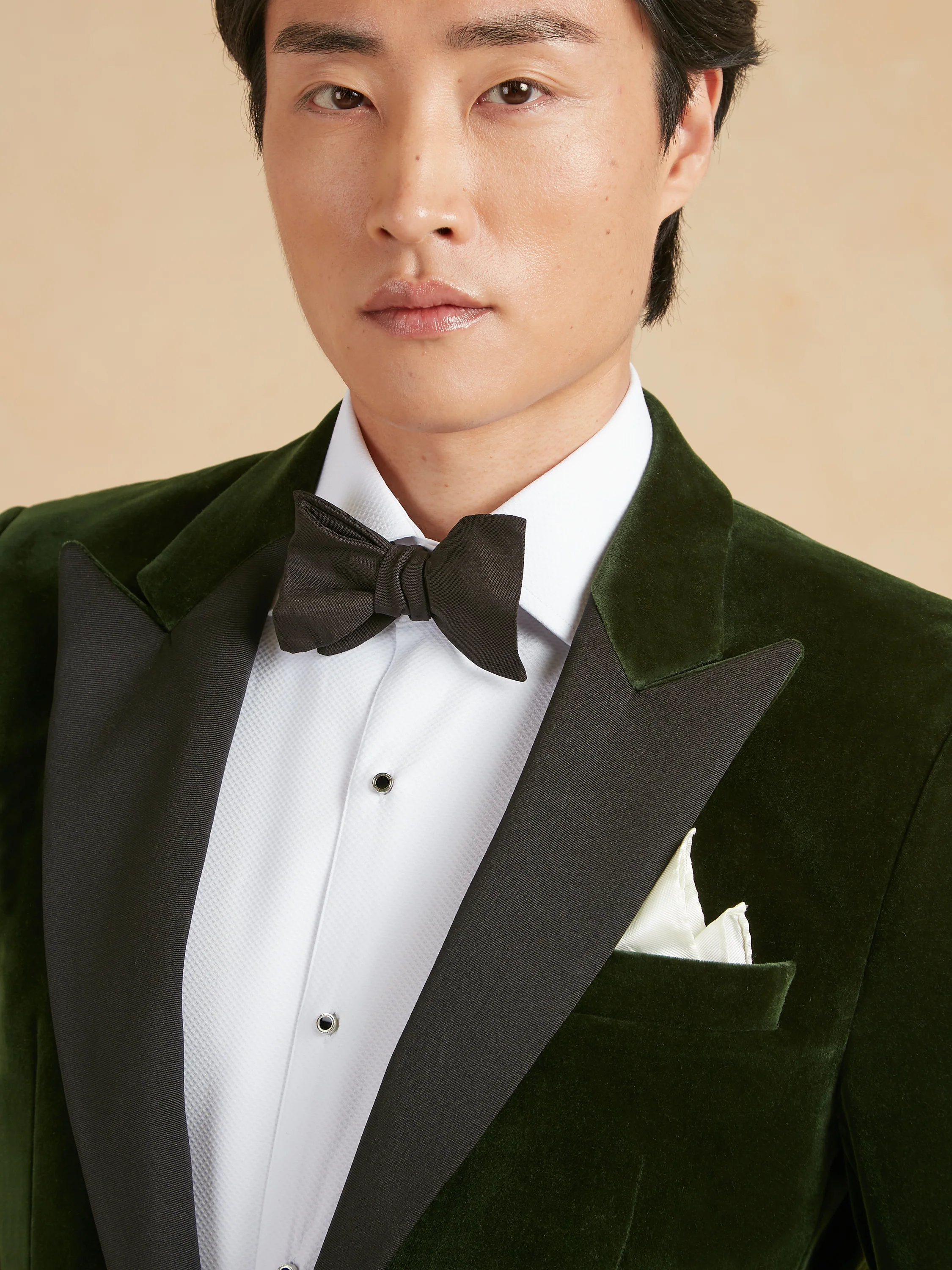 Carlyle Smoking Jacket - Green Velvet - Image 3
