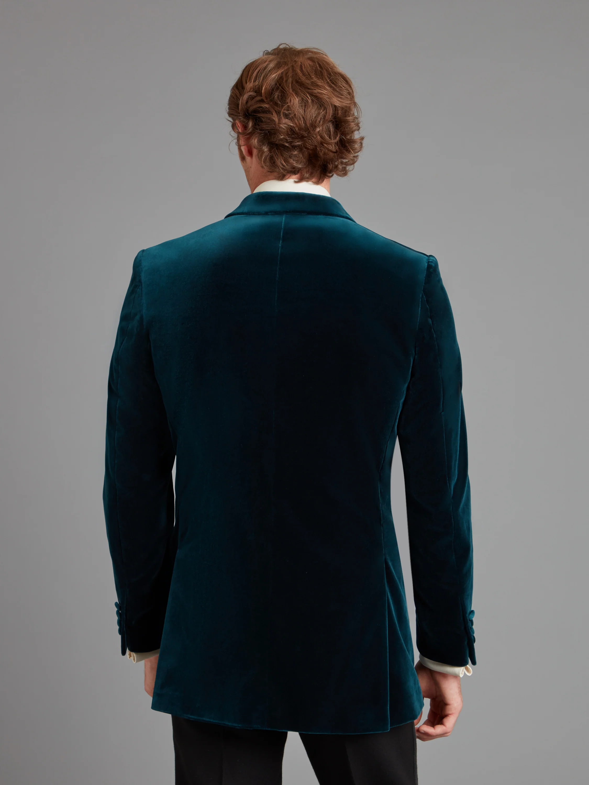 Carlyle Jacket - Teal Velvet - Image 5