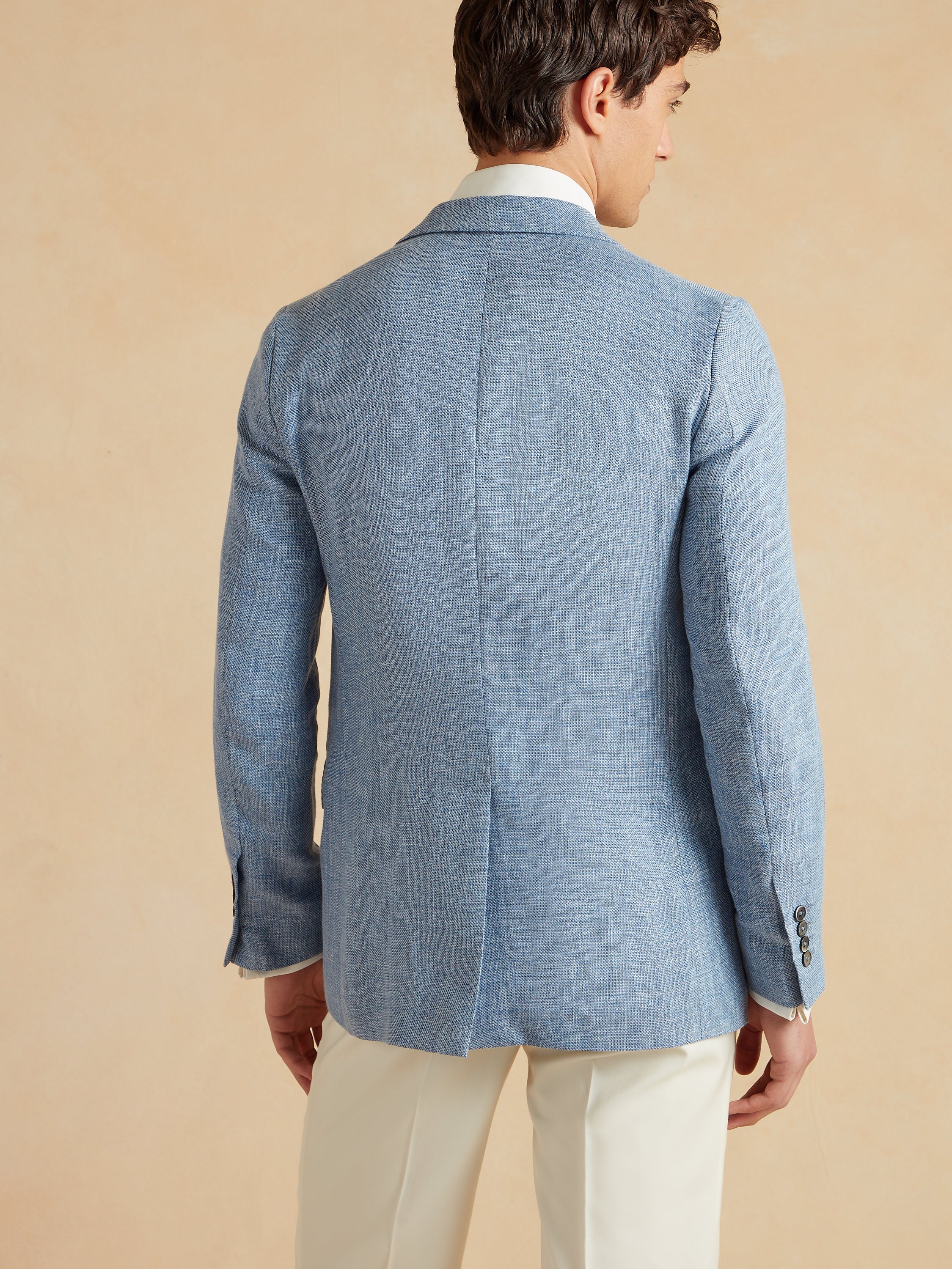 Deconstructed Jacket Linen and Wool - Light Blue - Image 4
