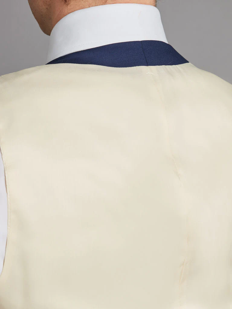 Double Breasted Wool Waistcoat - Navy - Image 4