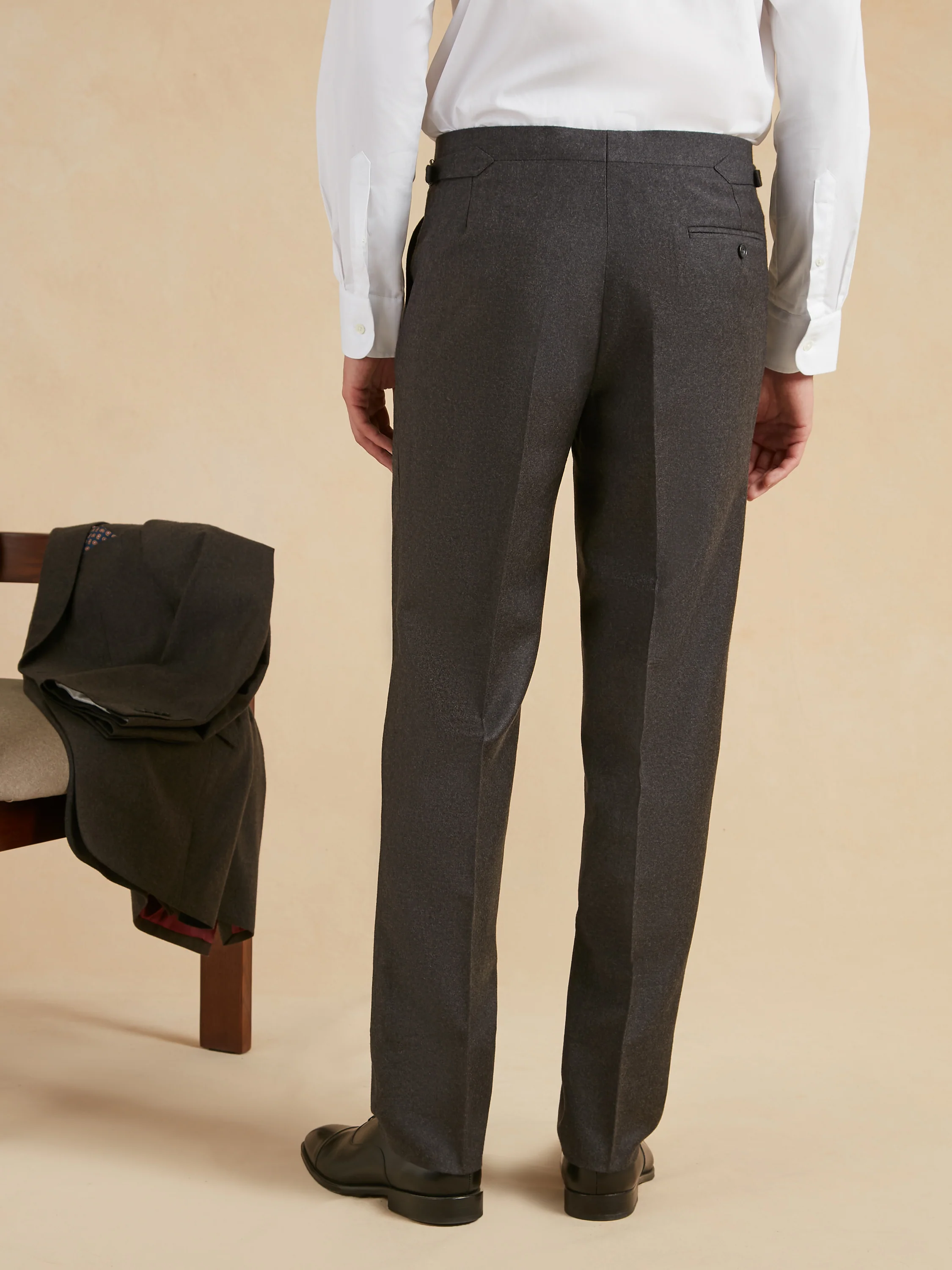 Eaton Classic Fit Suit - Grey Flannel Wool - Image 7