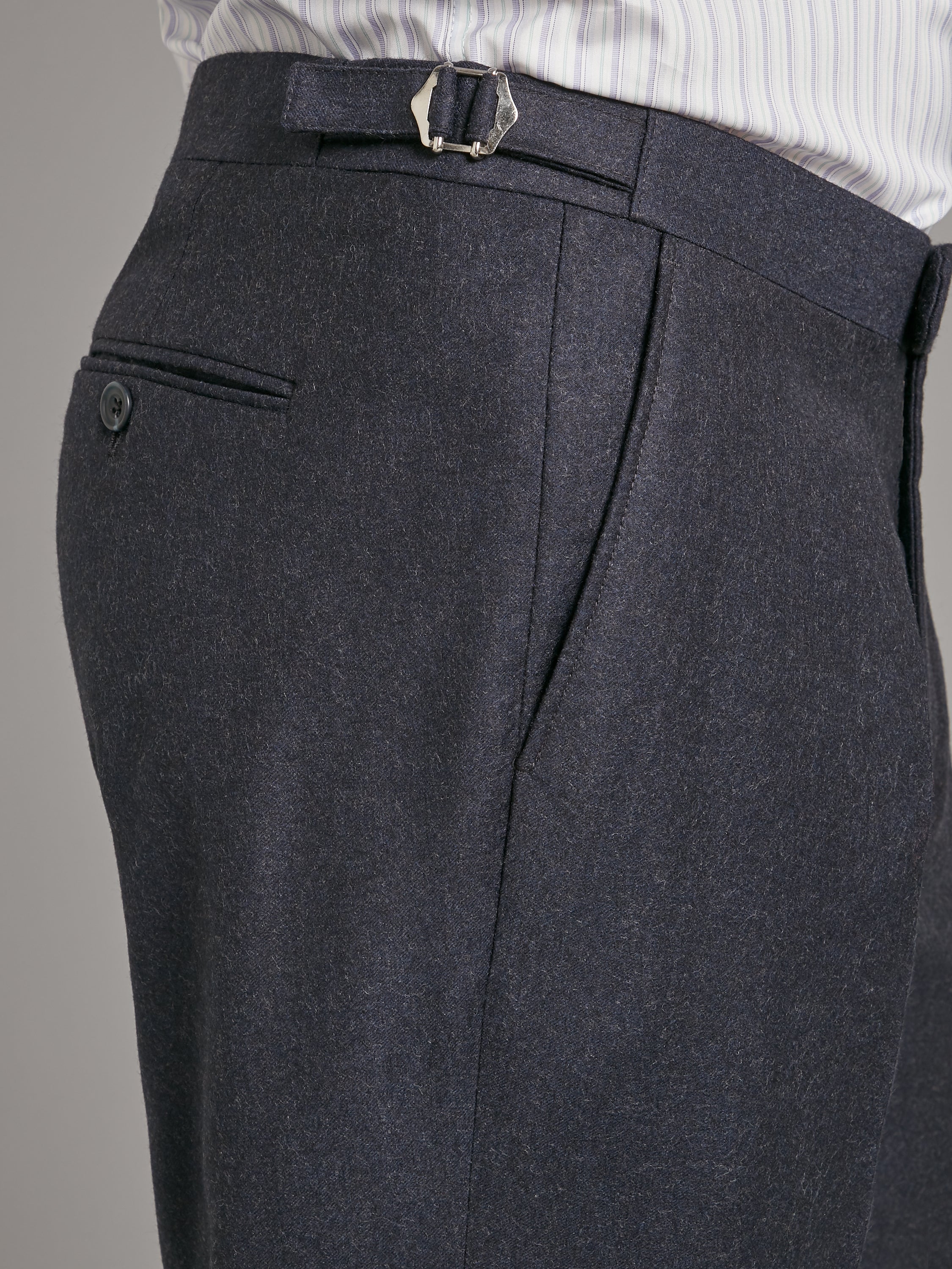Eaton Classic Fit Suit - Navy Flannel Wool - Image 7