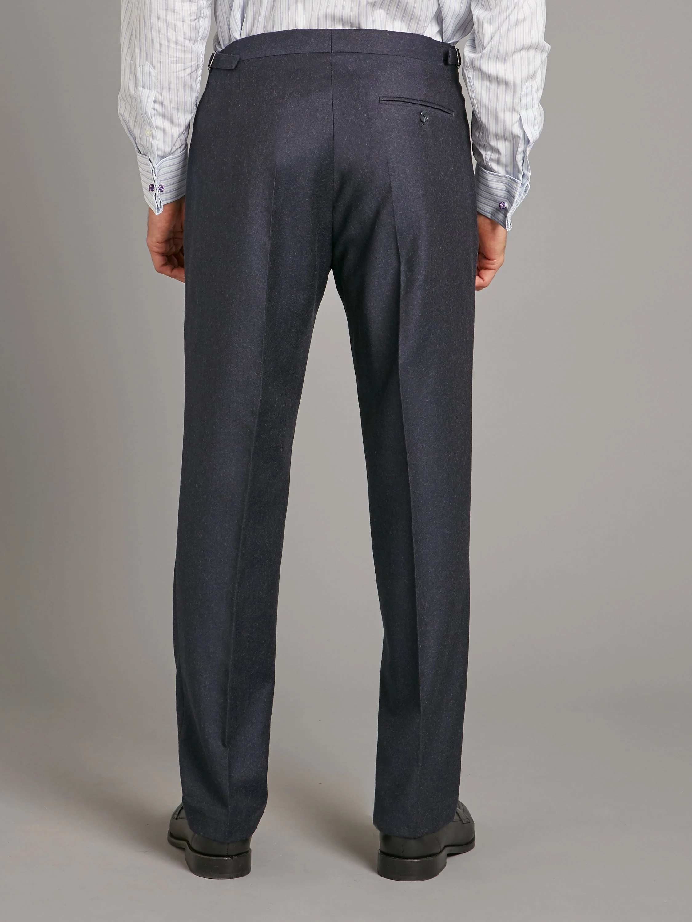 Eaton Classic Fit Suit - Navy Flannel Wool - Image 8