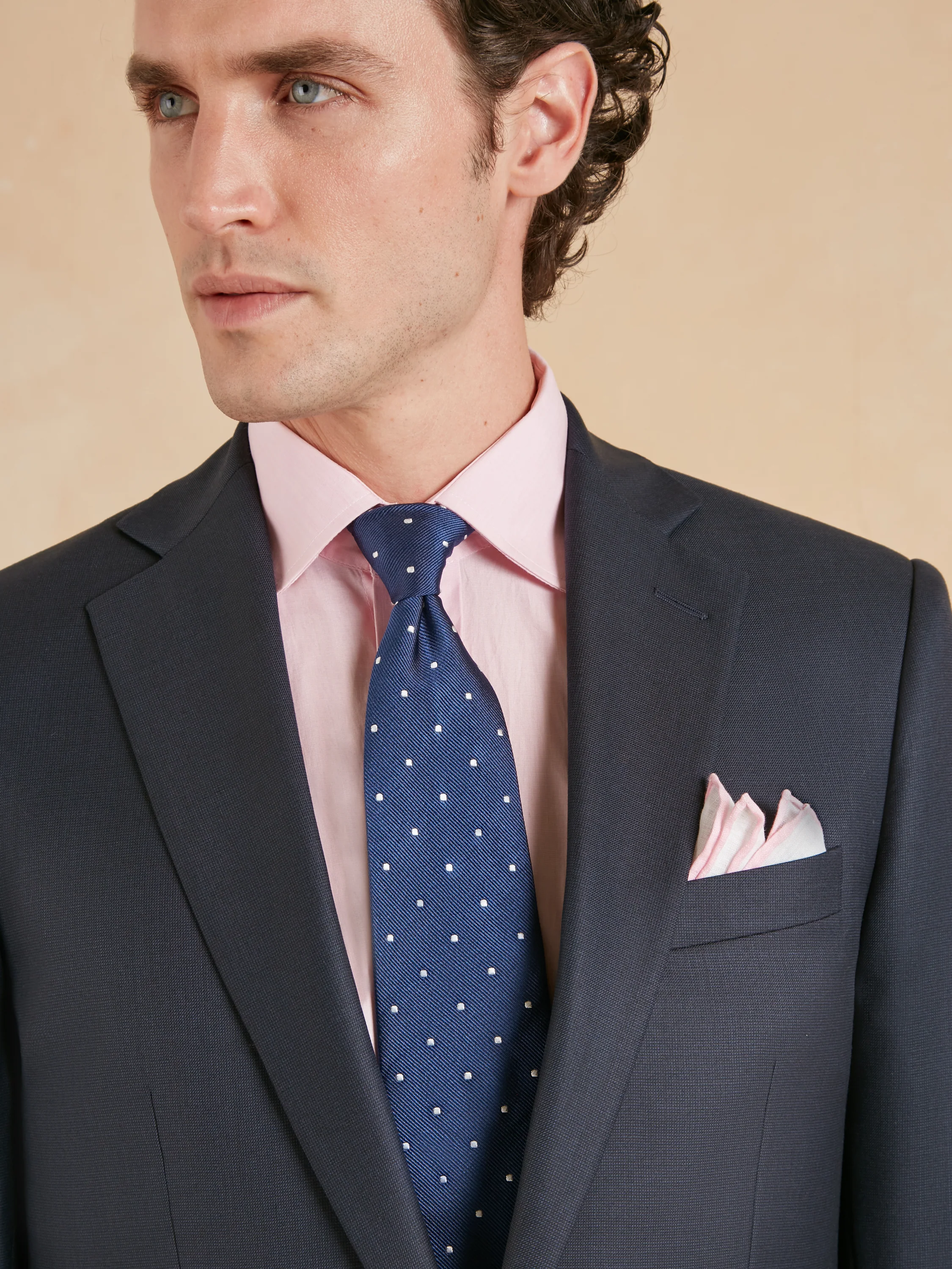 Eaton Classic Fit Suit - Navy Nailhead - Image 3