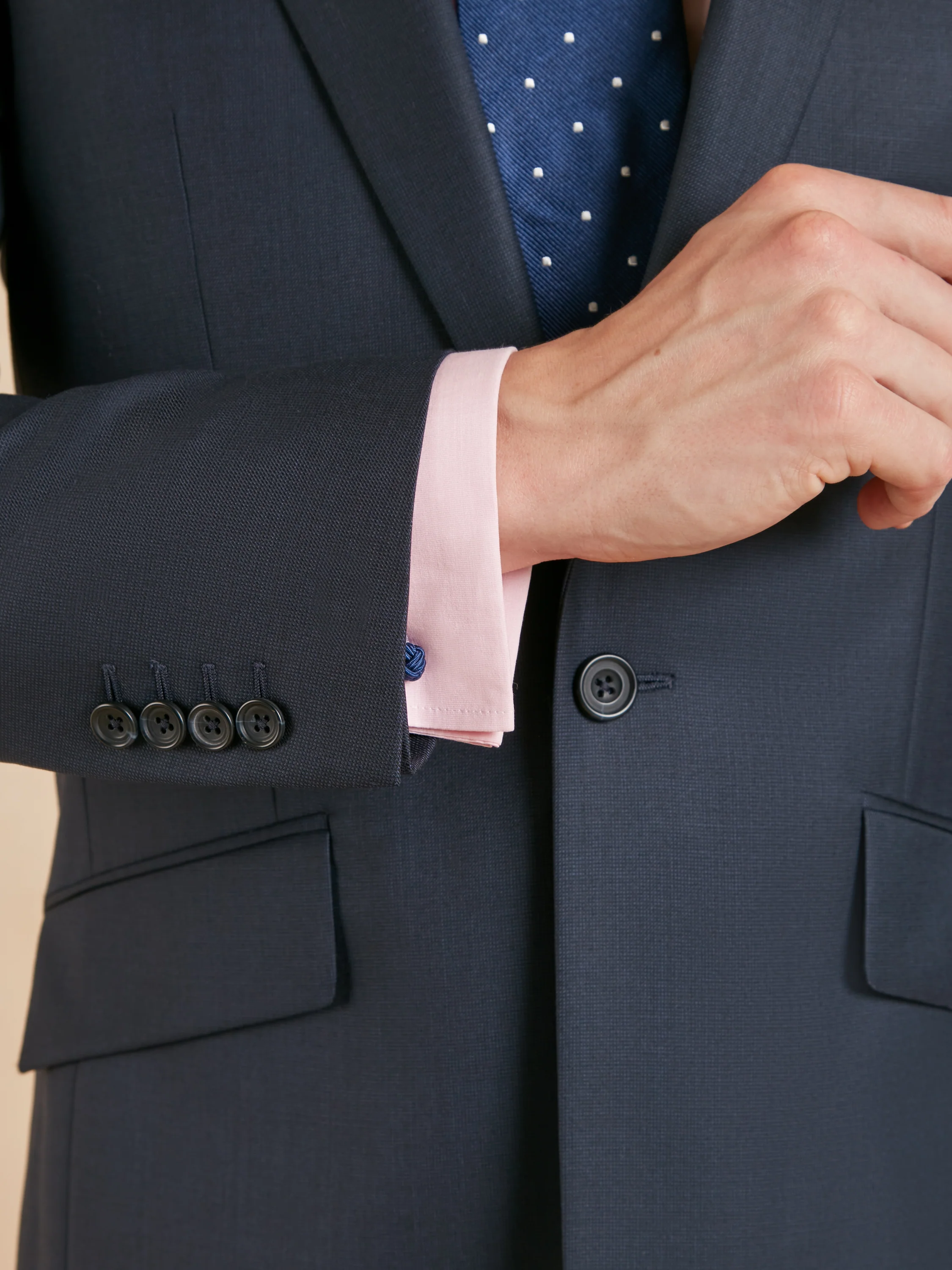 Eaton Classic Fit Suit - Navy Nailhead - Image 4