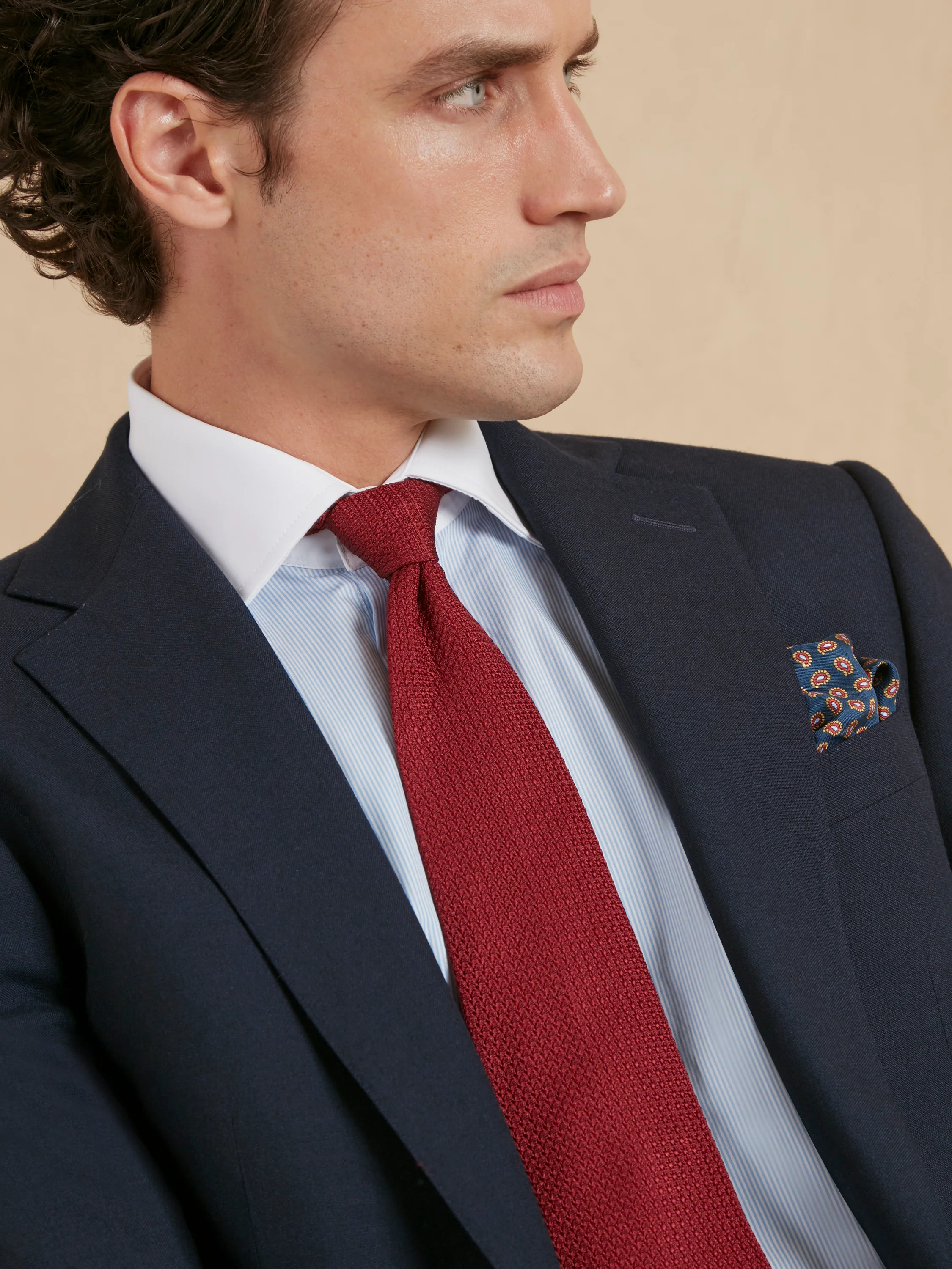 Eaton Classic Fit Suit - Navy Plain Weave Wool - Image 4