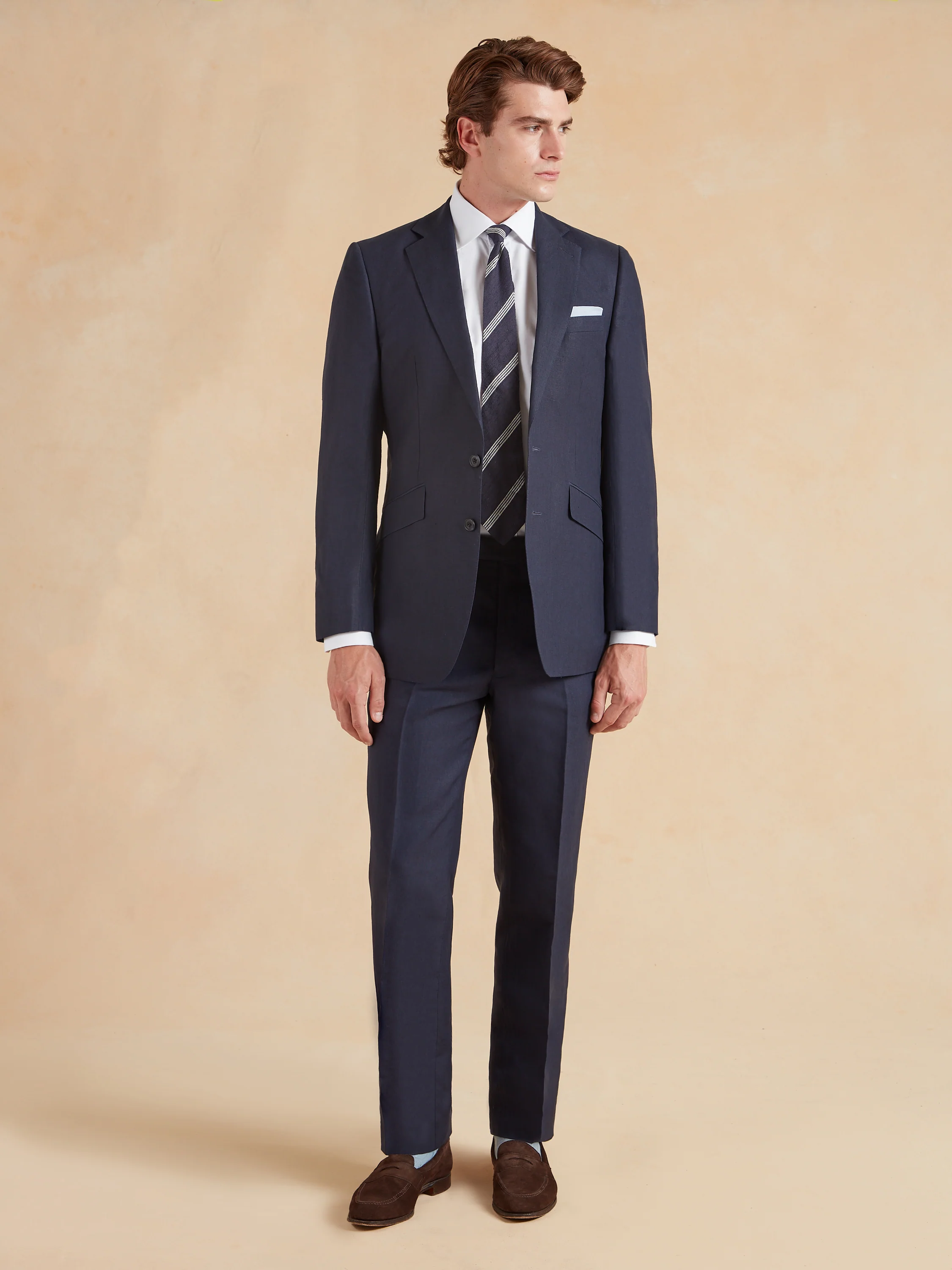 Eaton Jacket - Navy Linen - Image 3