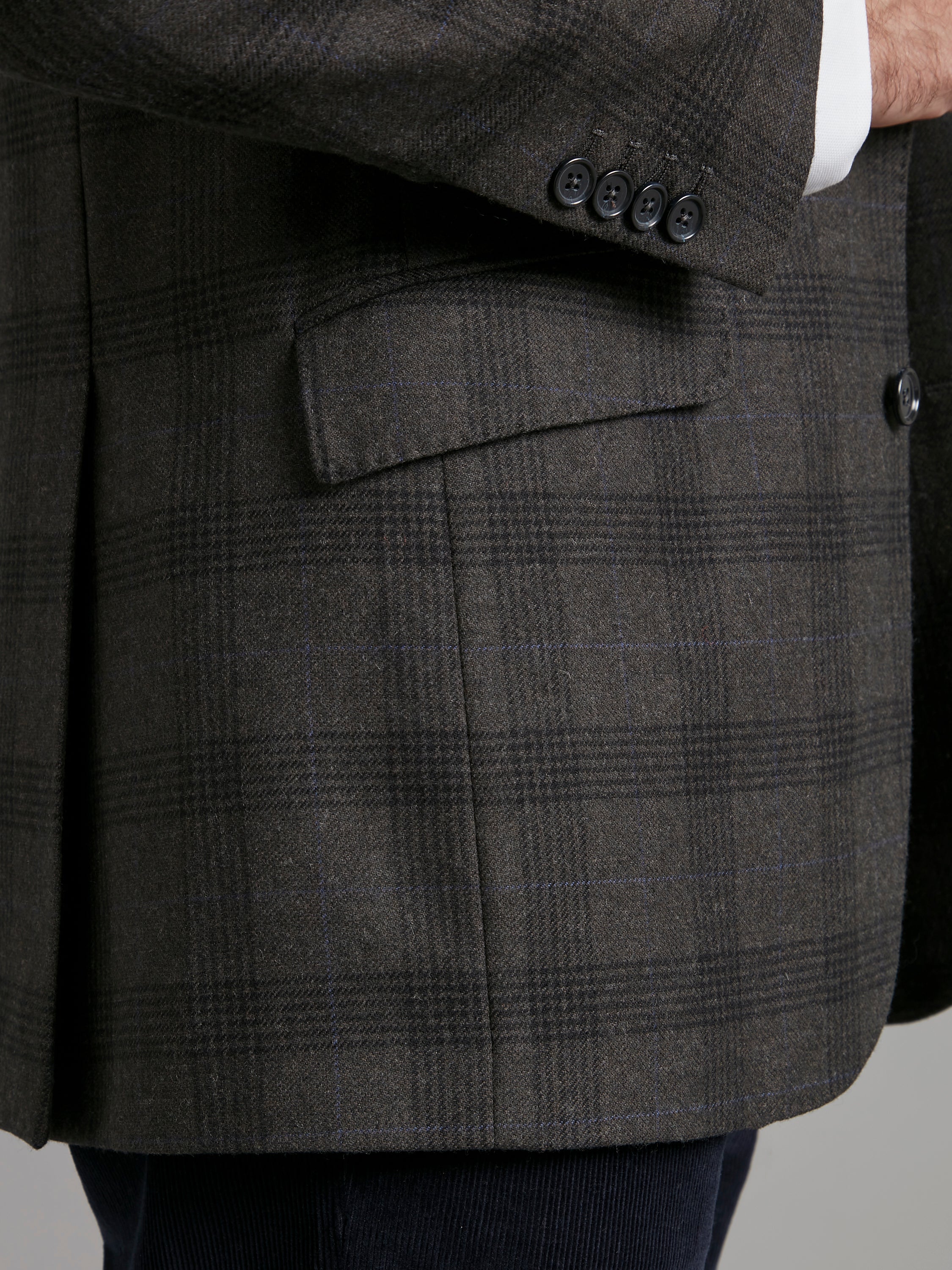 Eaton Jacket - Moss Green Blue Overcheck - Image 5