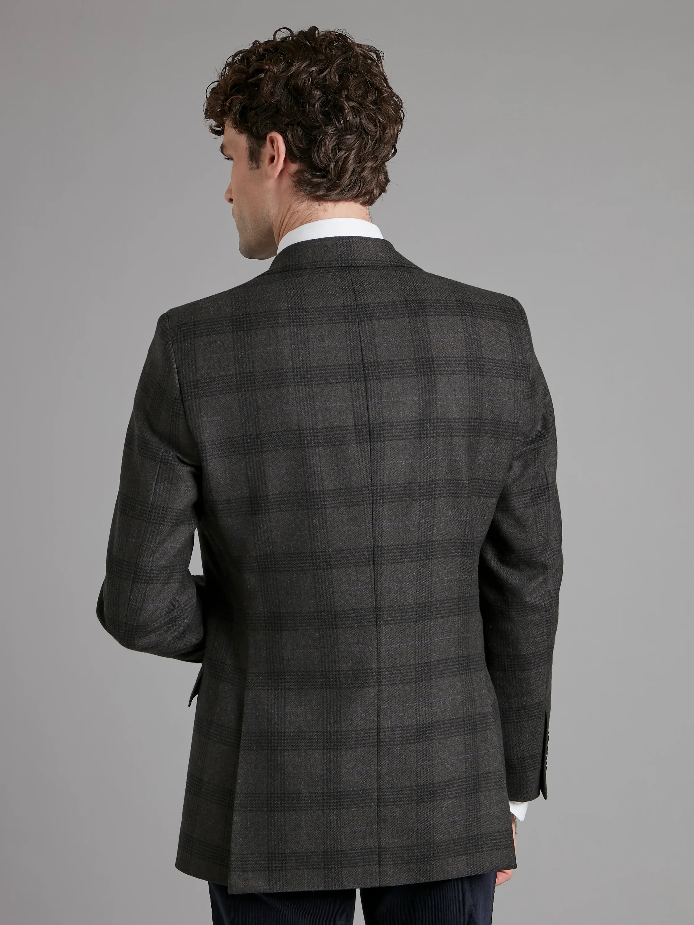 Eaton Jacket - Moss Green Blue Overcheck - Image 6