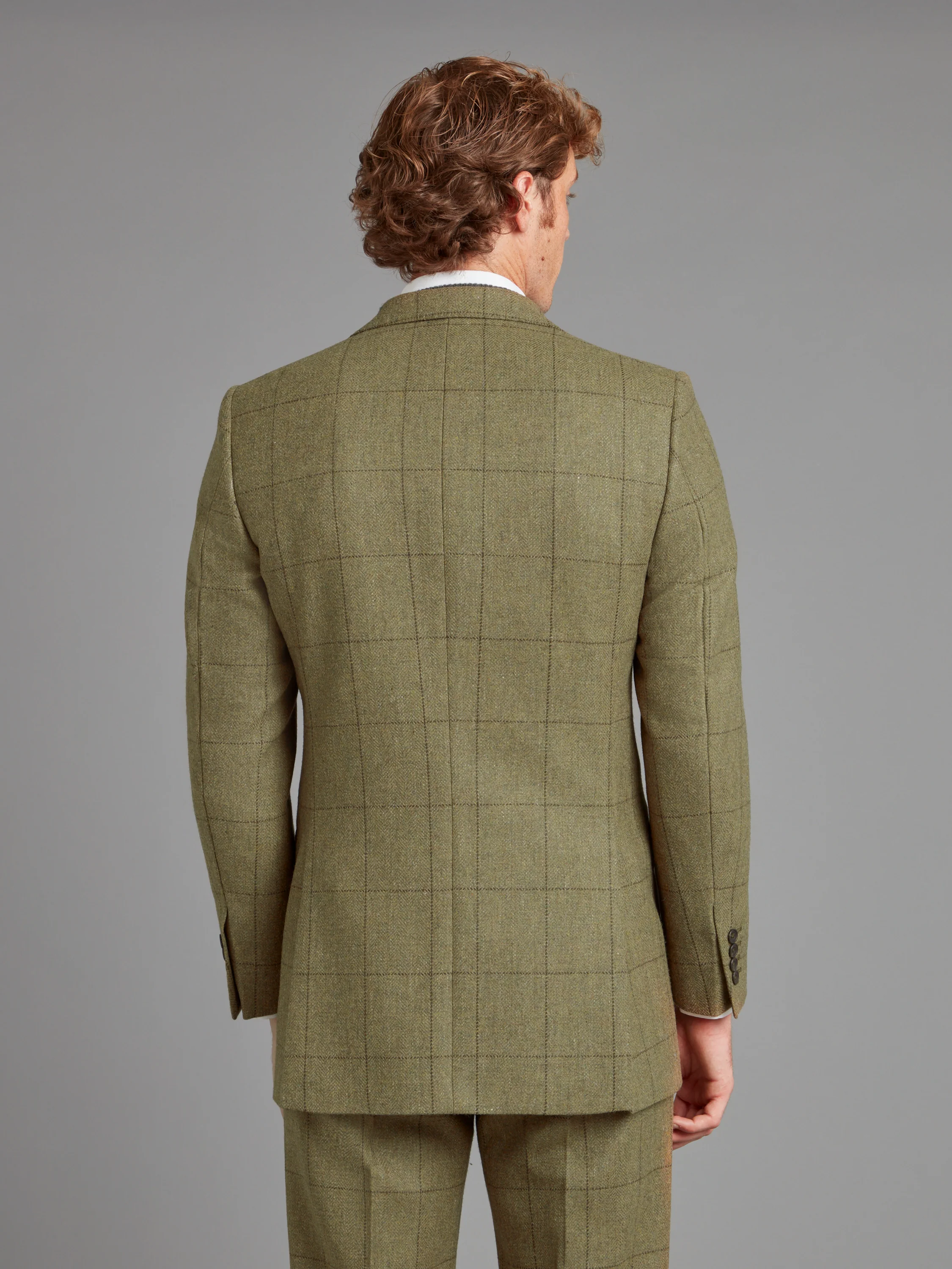 Eaton Jacket - Moss Windowpane Tweed - Image 6