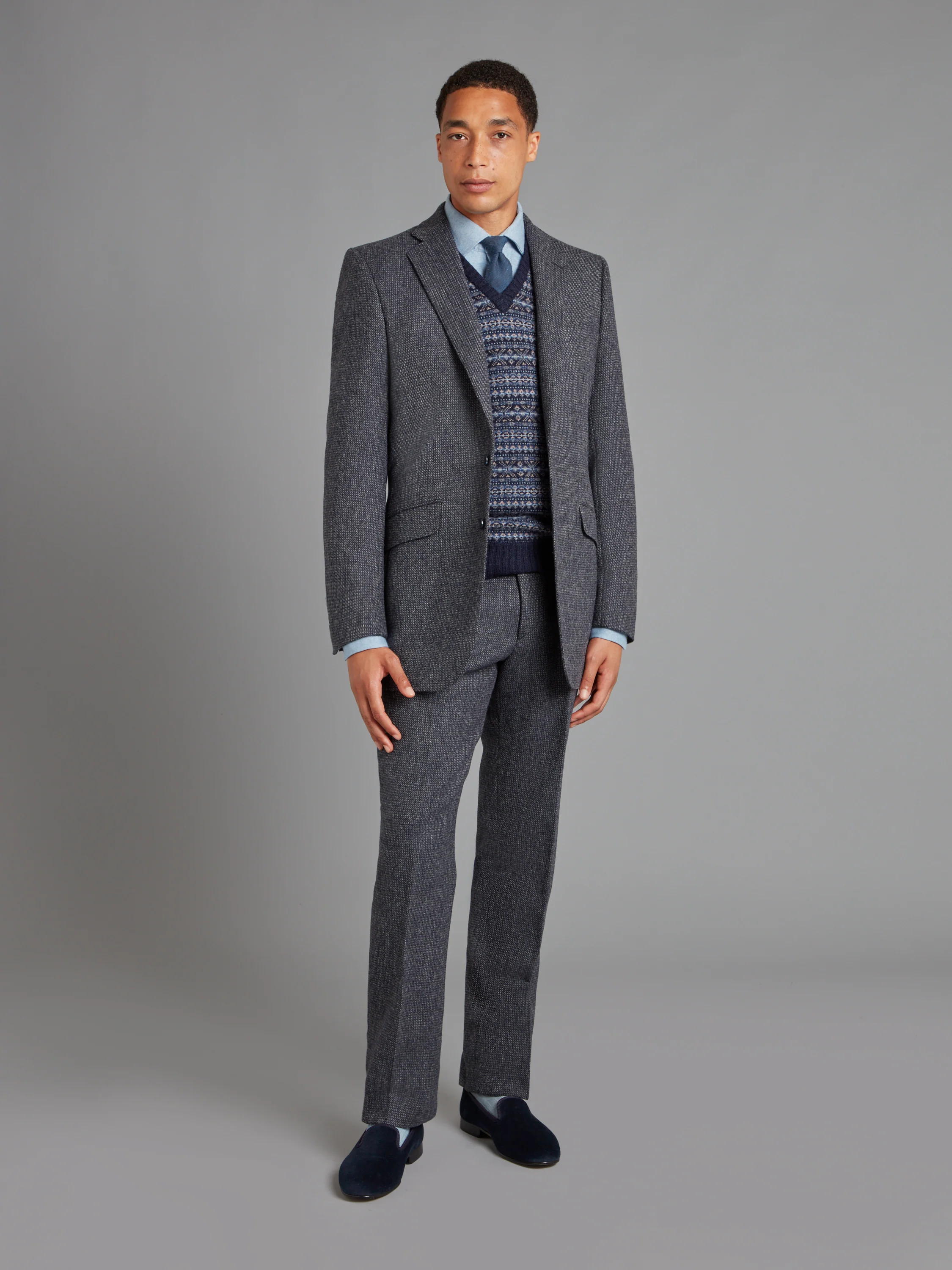 Eaton Jacket - Navy Nailhead Tweed - Image 3