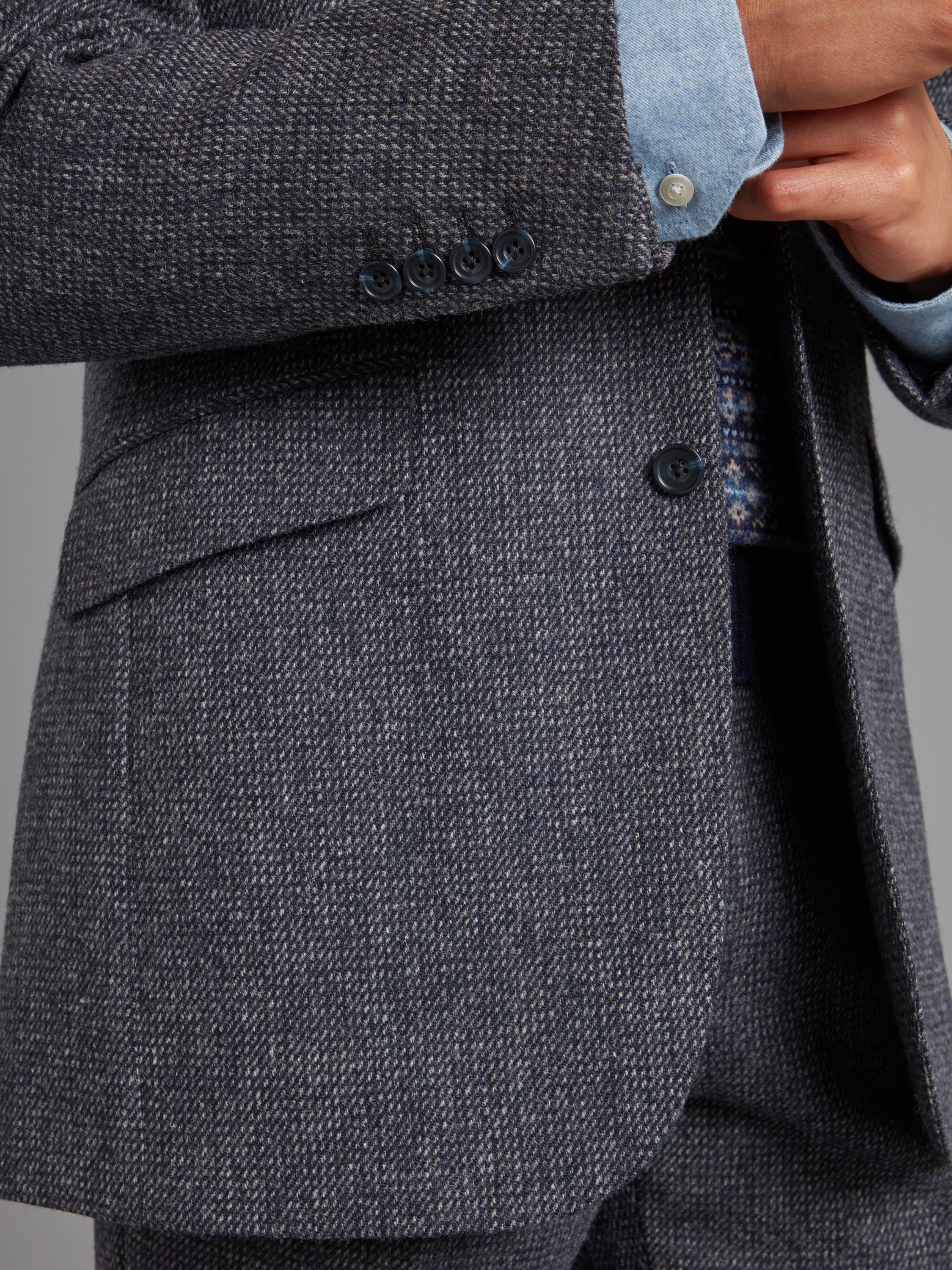 Eaton Jacket - Navy Nailhead Tweed - Image 5