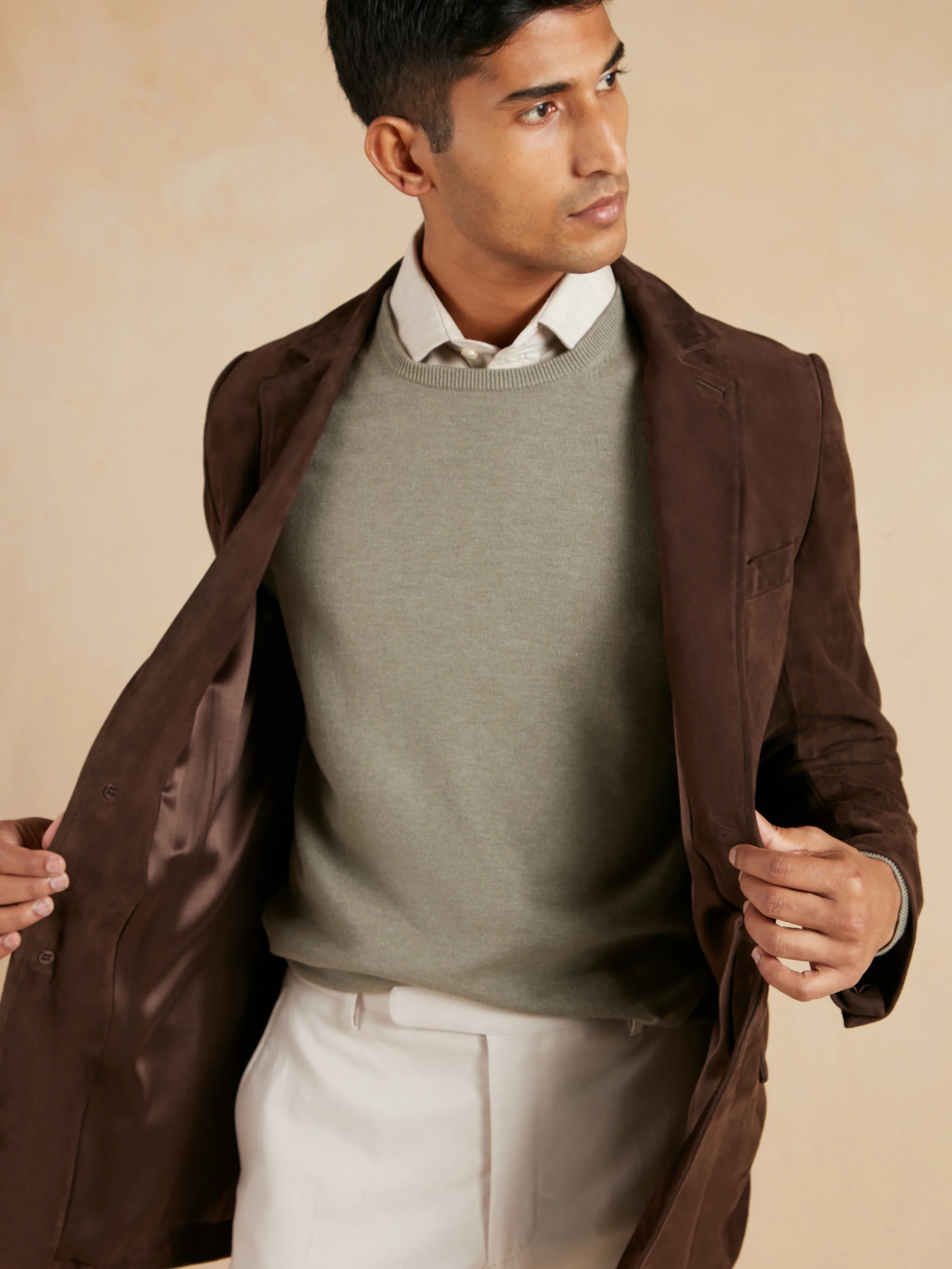 Eaton Jacket Suede Leather - Brown - Image 3