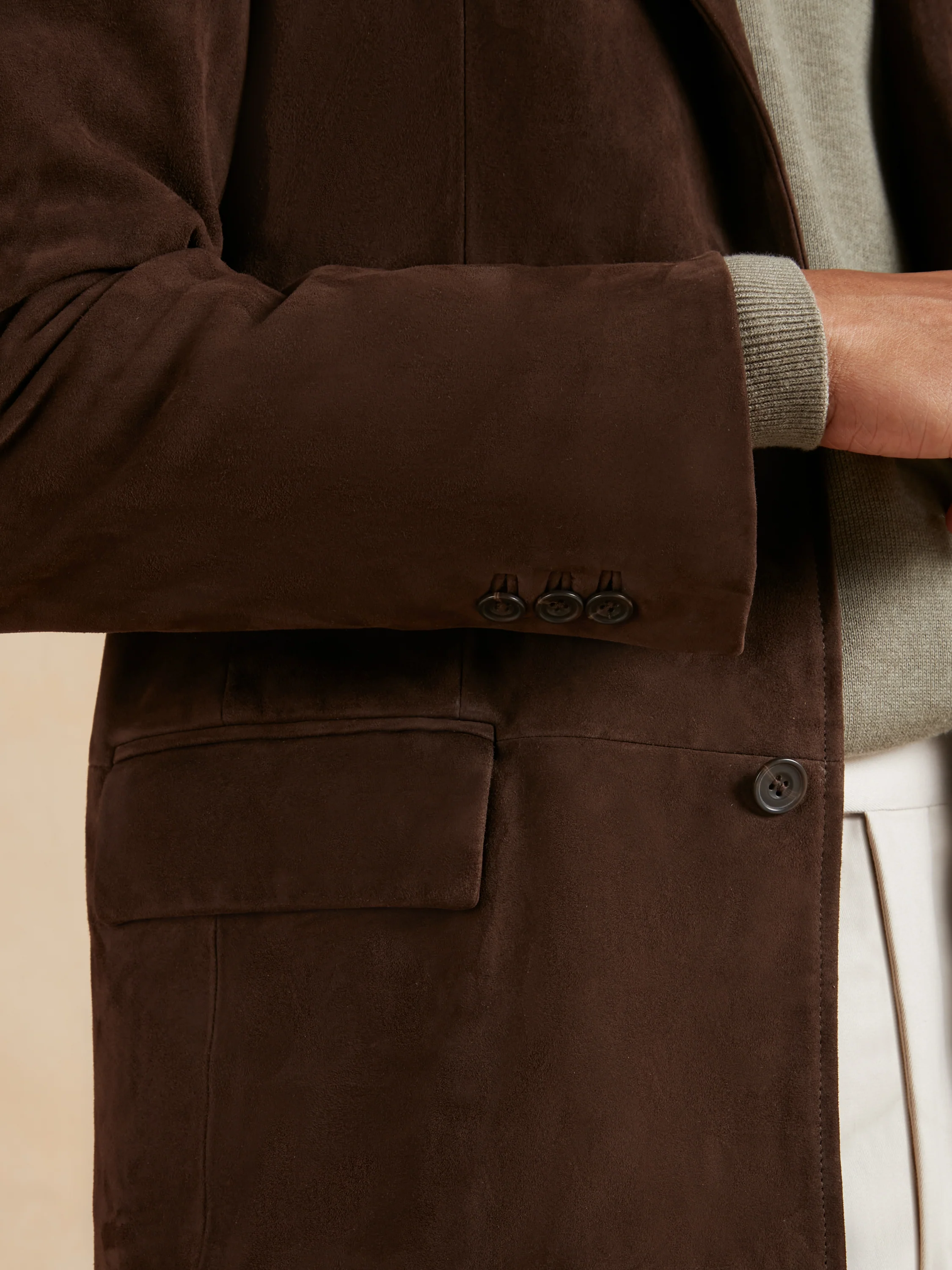 Eaton Jacket Suede Leather - Brown - Image 5