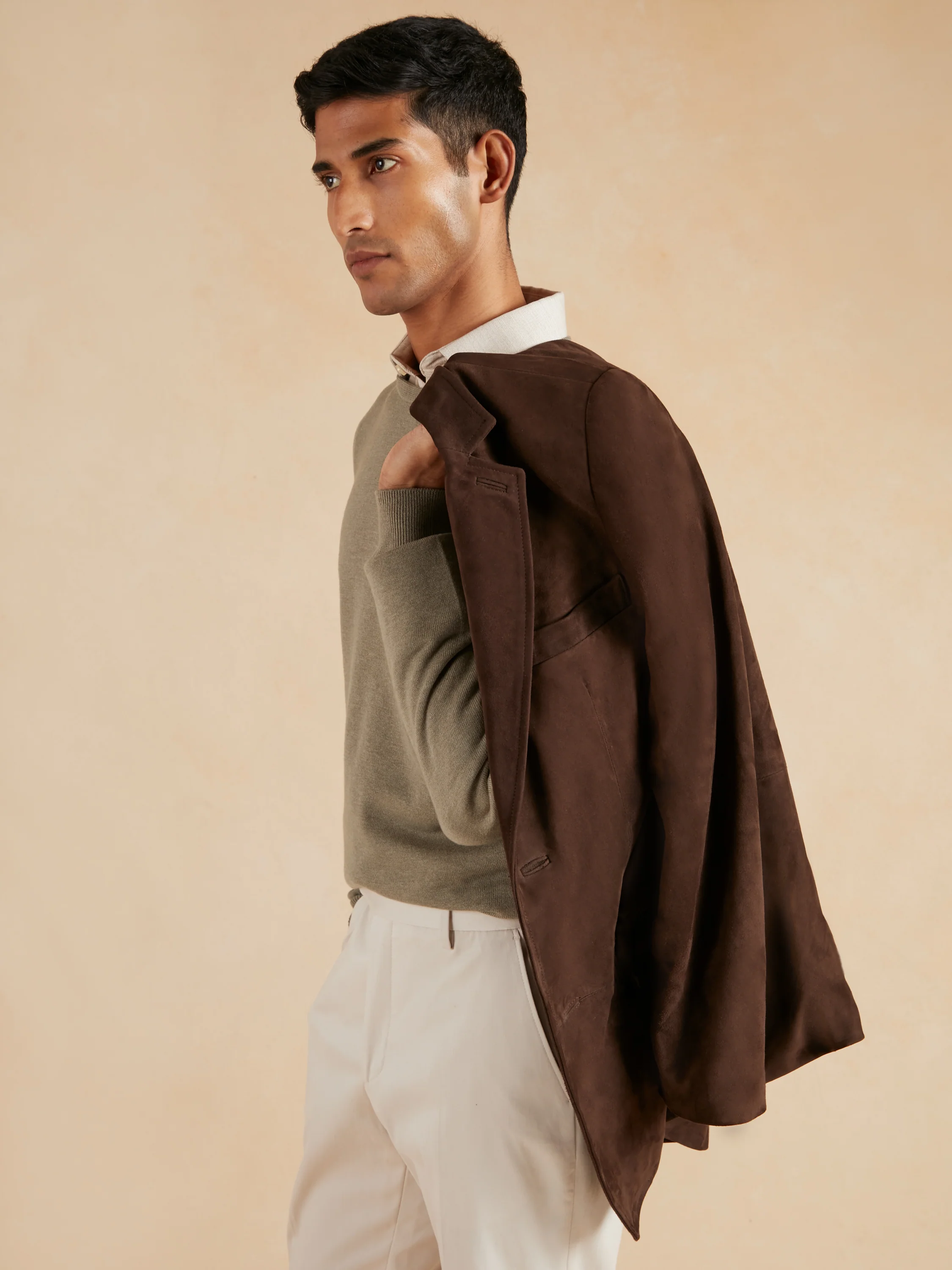 Eaton Jacket Suede Leather - Brown - Image 9