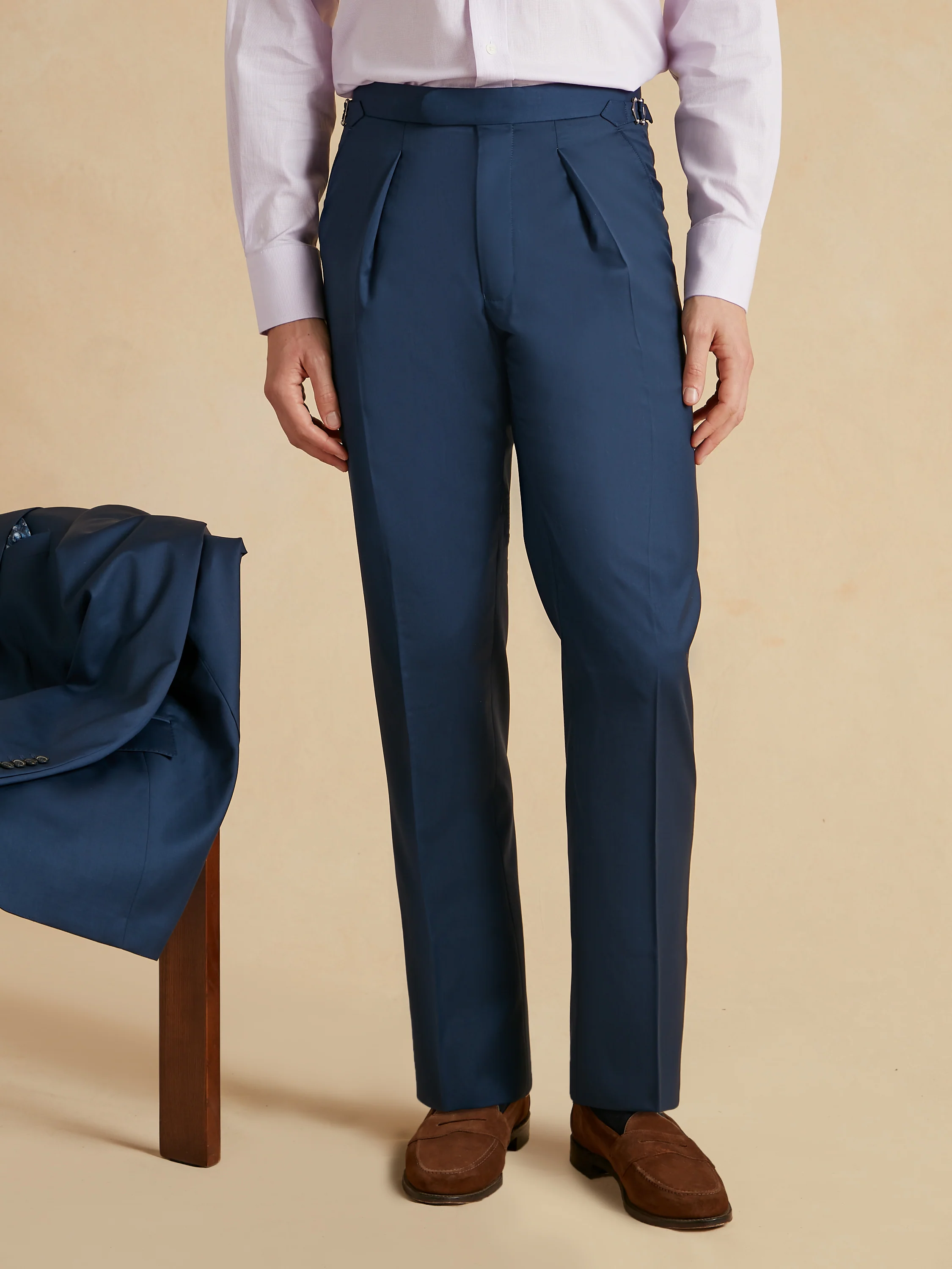Eaton Suit Natural Stretch Italian Wool - Blue - Image 6