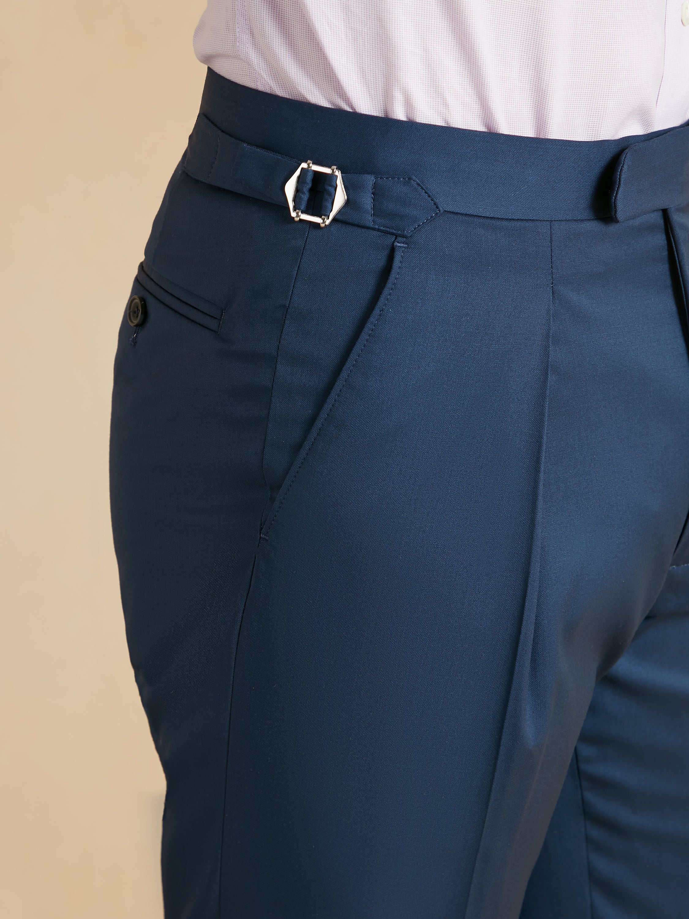 Eaton Suit Natural Stretch Italian Wool - Blue - Image 7