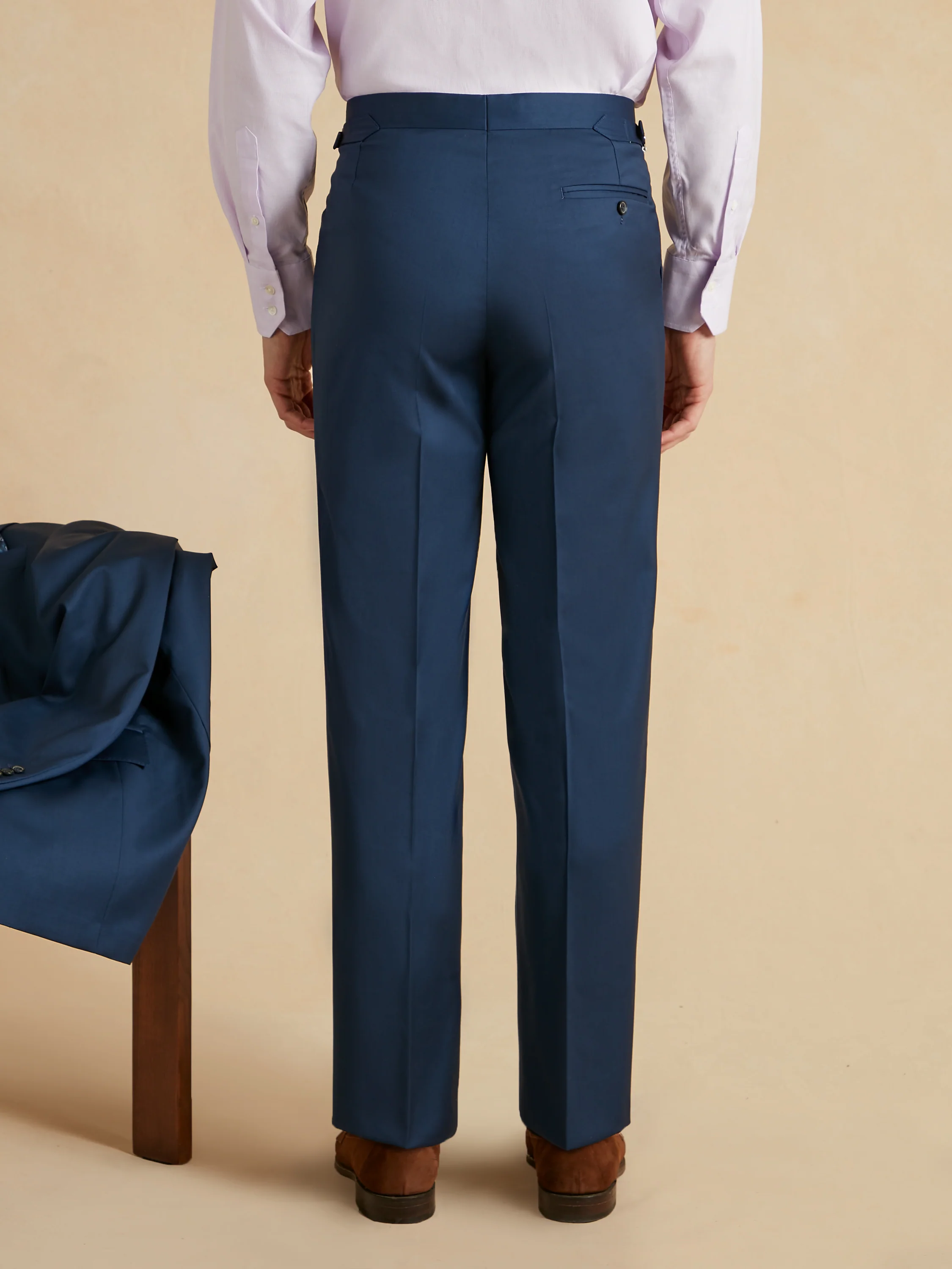 Eaton Suit Natural Stretch Italian Wool - Blue - Image 8