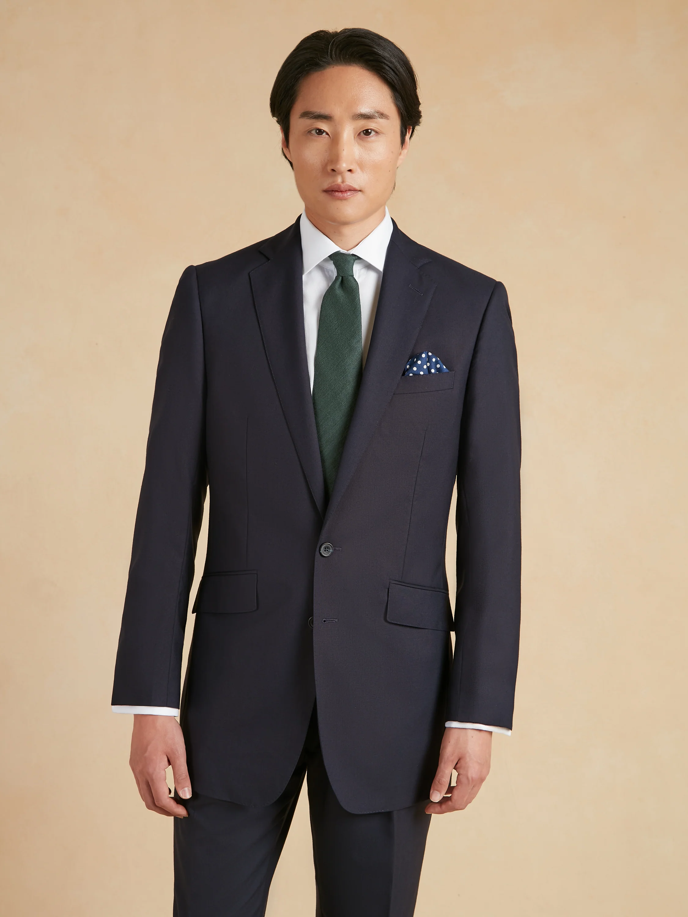 Eaton Classic Fit Suit - Navy Plain Weave Lightweight Wool - Image 3