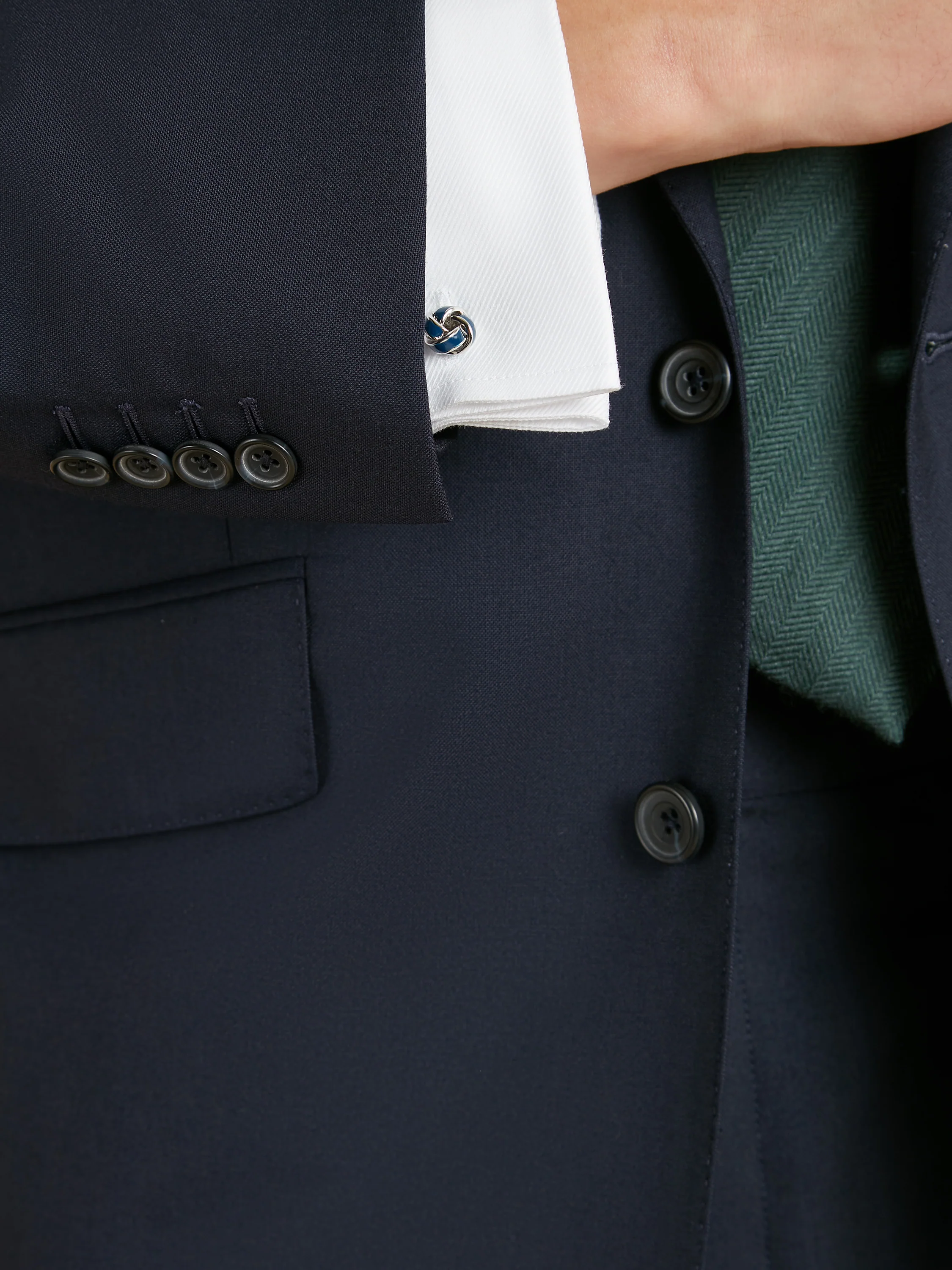 Eaton Classic Fit Suit - Navy Plain Weave Lightweight Wool - Image 5