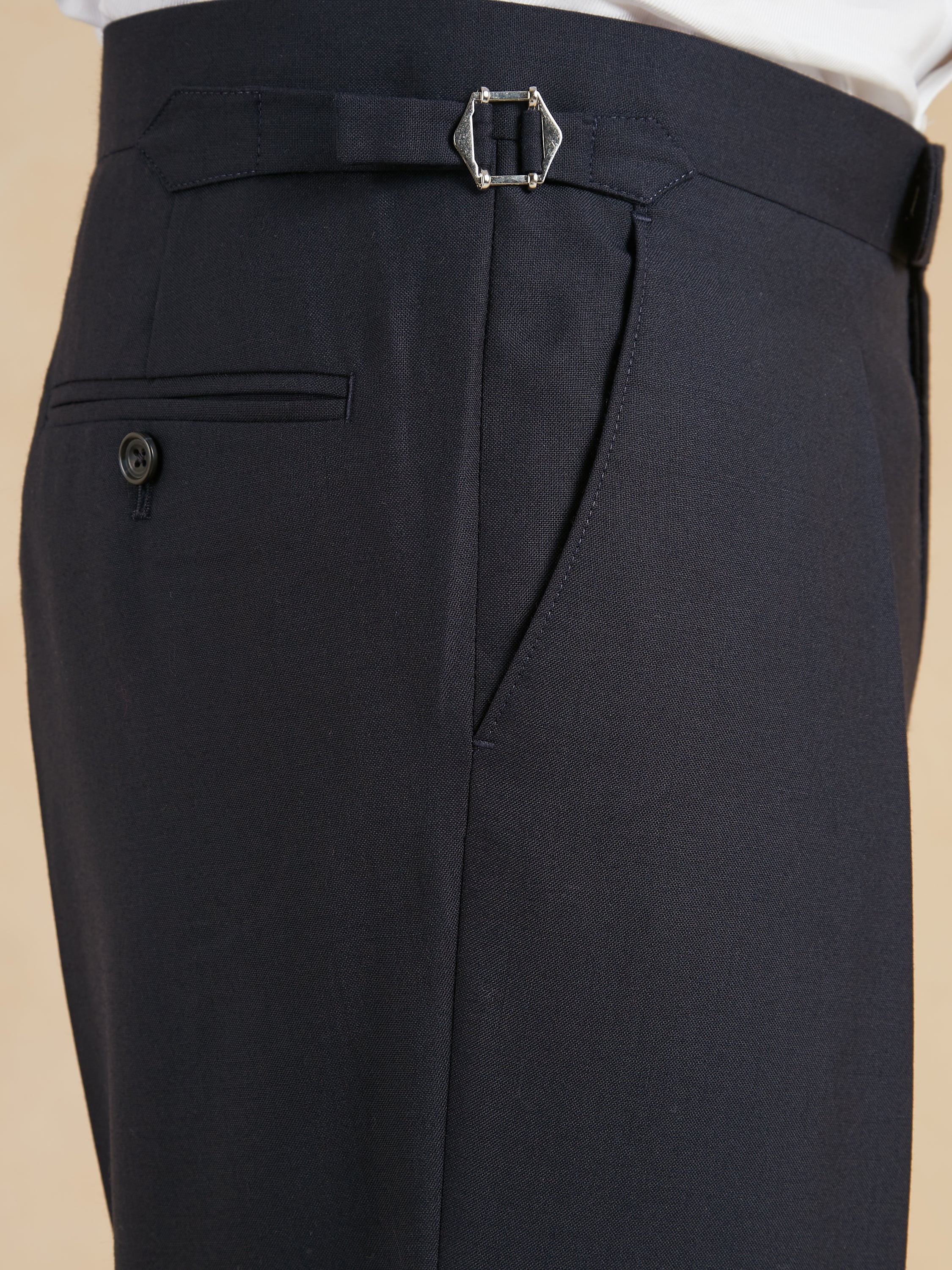 Eaton Classic Fit Suit - Navy Plain Weave Lightweight Wool - Image 8