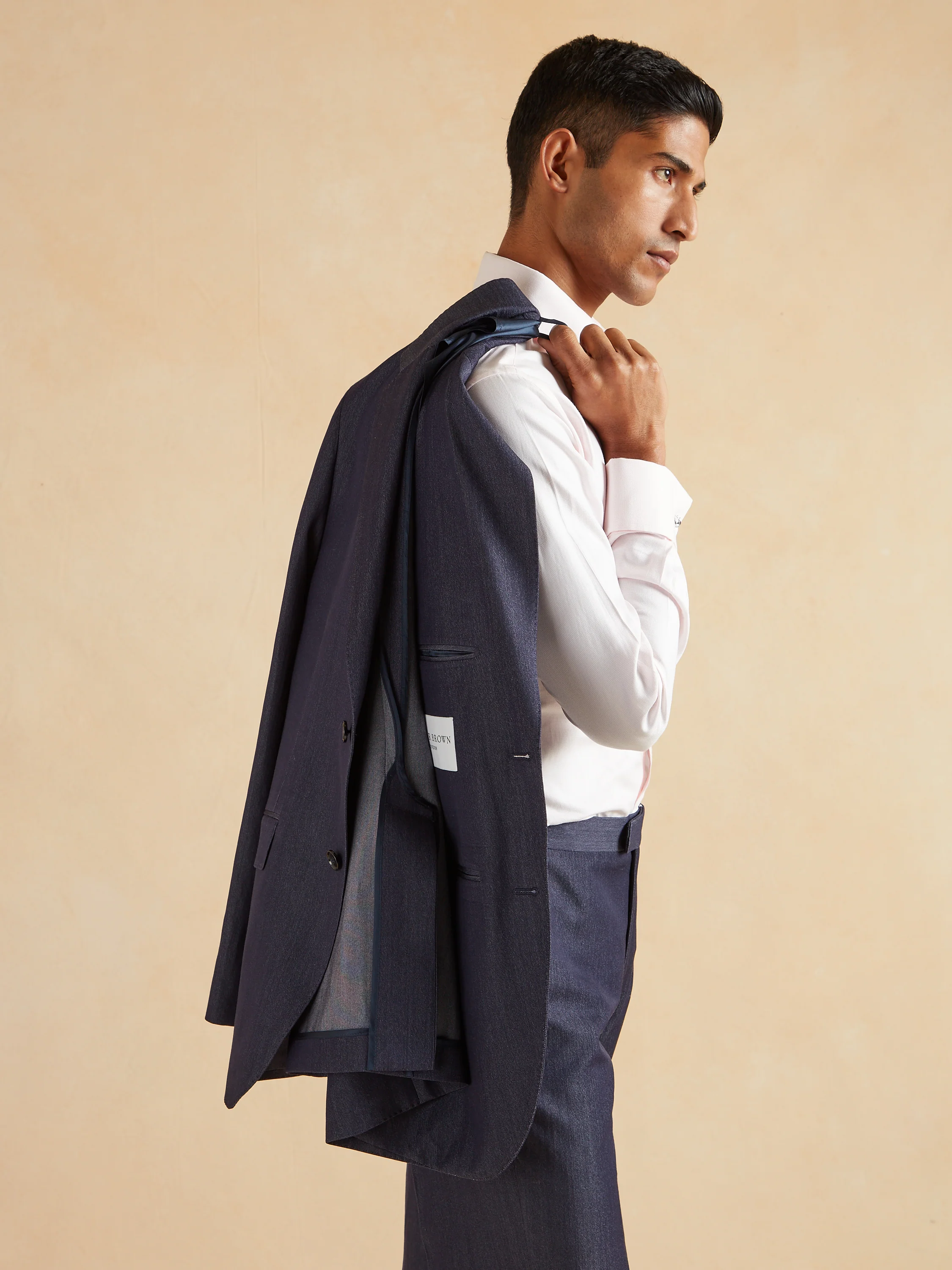 Eaton Suit Wool and Silk - Denim Blue - Image 5