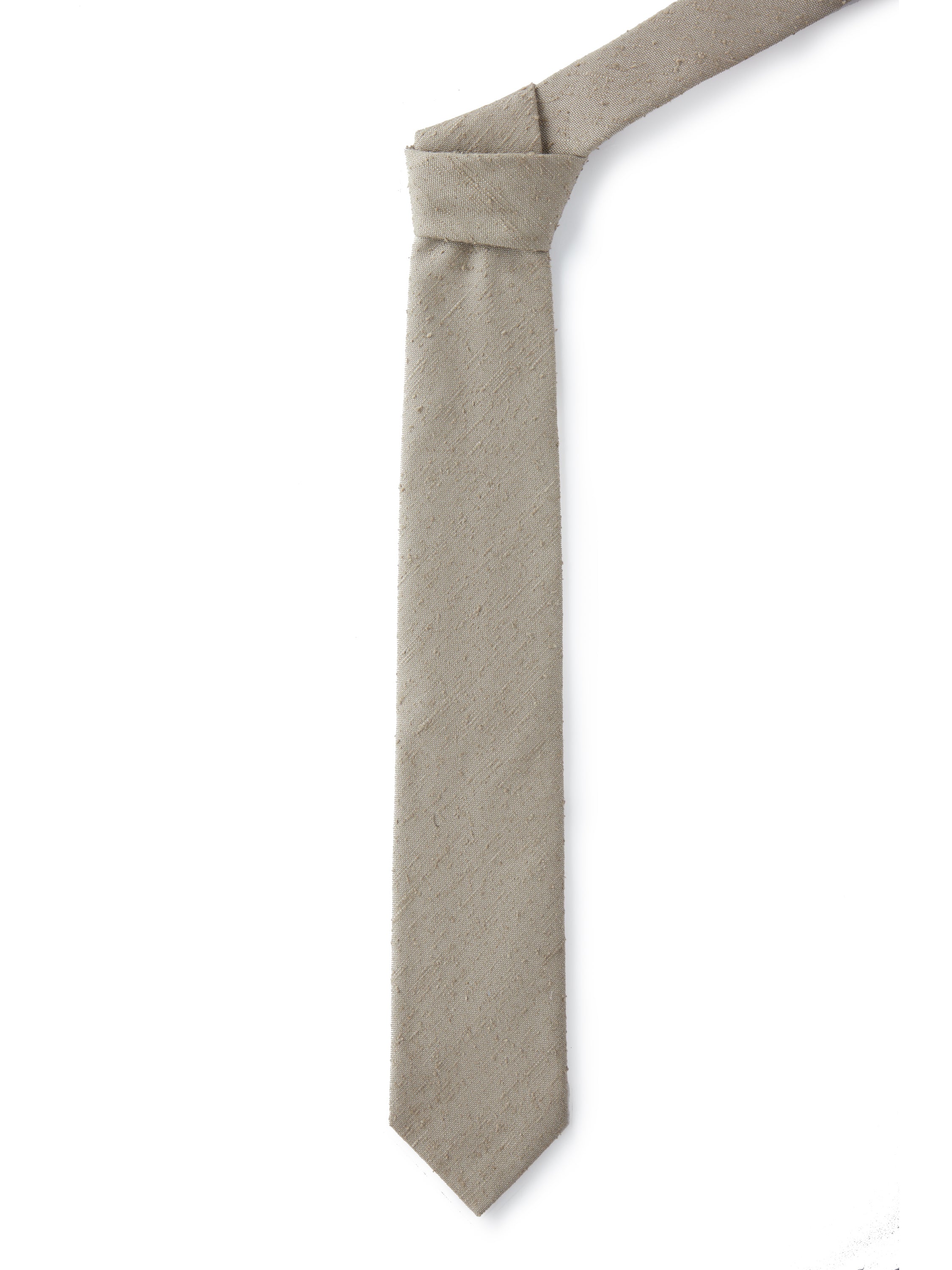 English Silk Shantung Tie - Sage