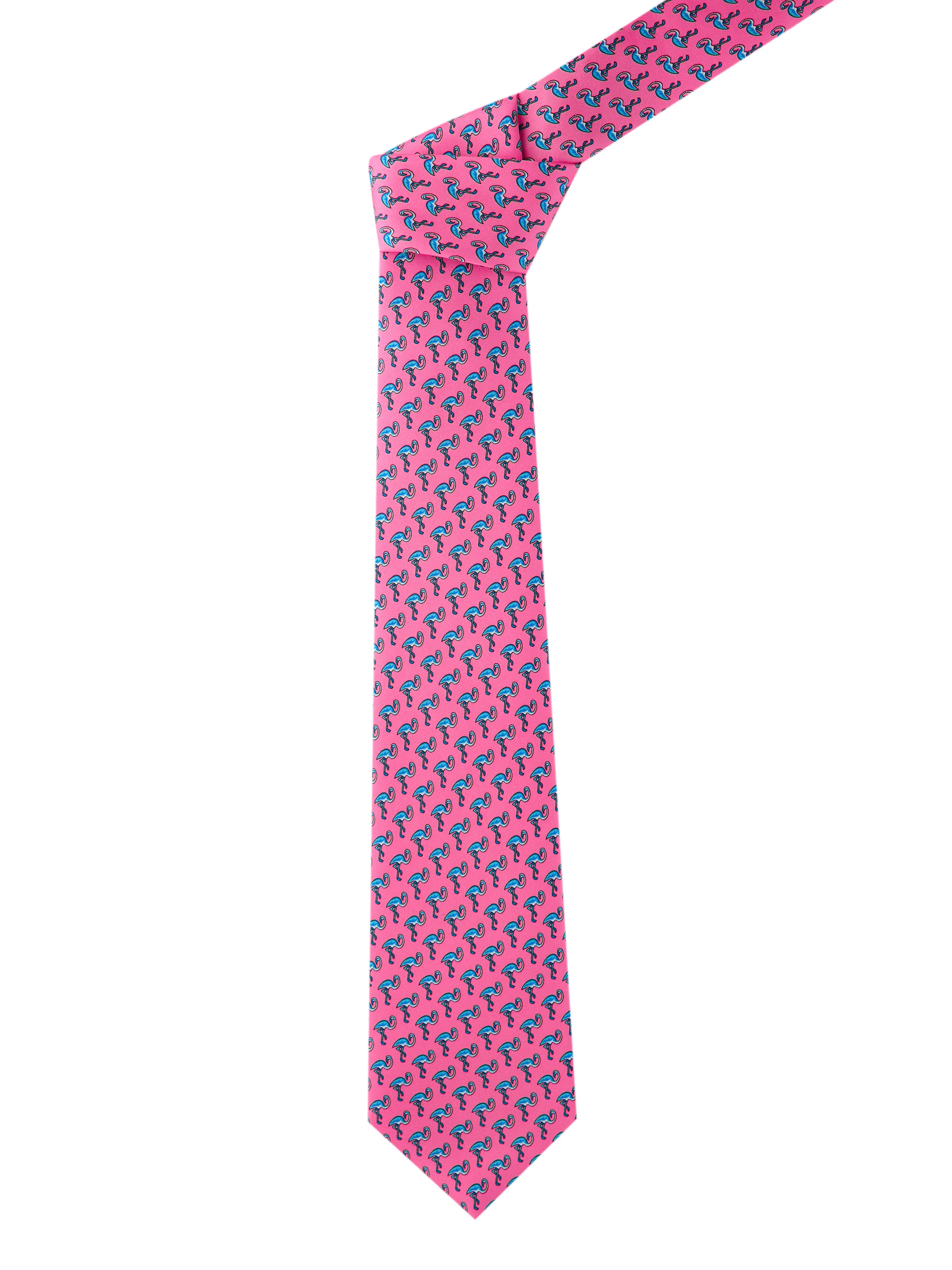 Flamingo Silk Tie - Pale Pink