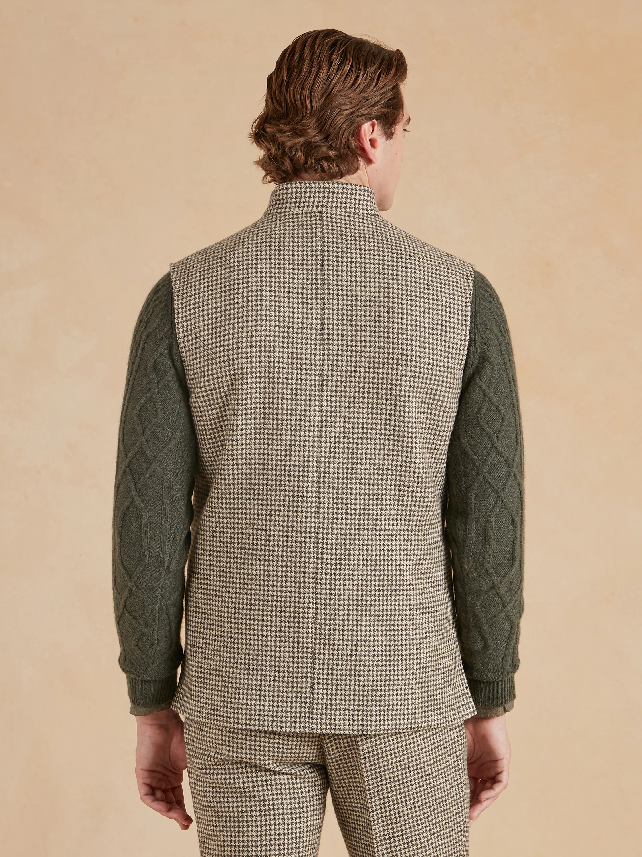Gilet Tweed Dogtooth Tweed - Undyed Wool - Image 6