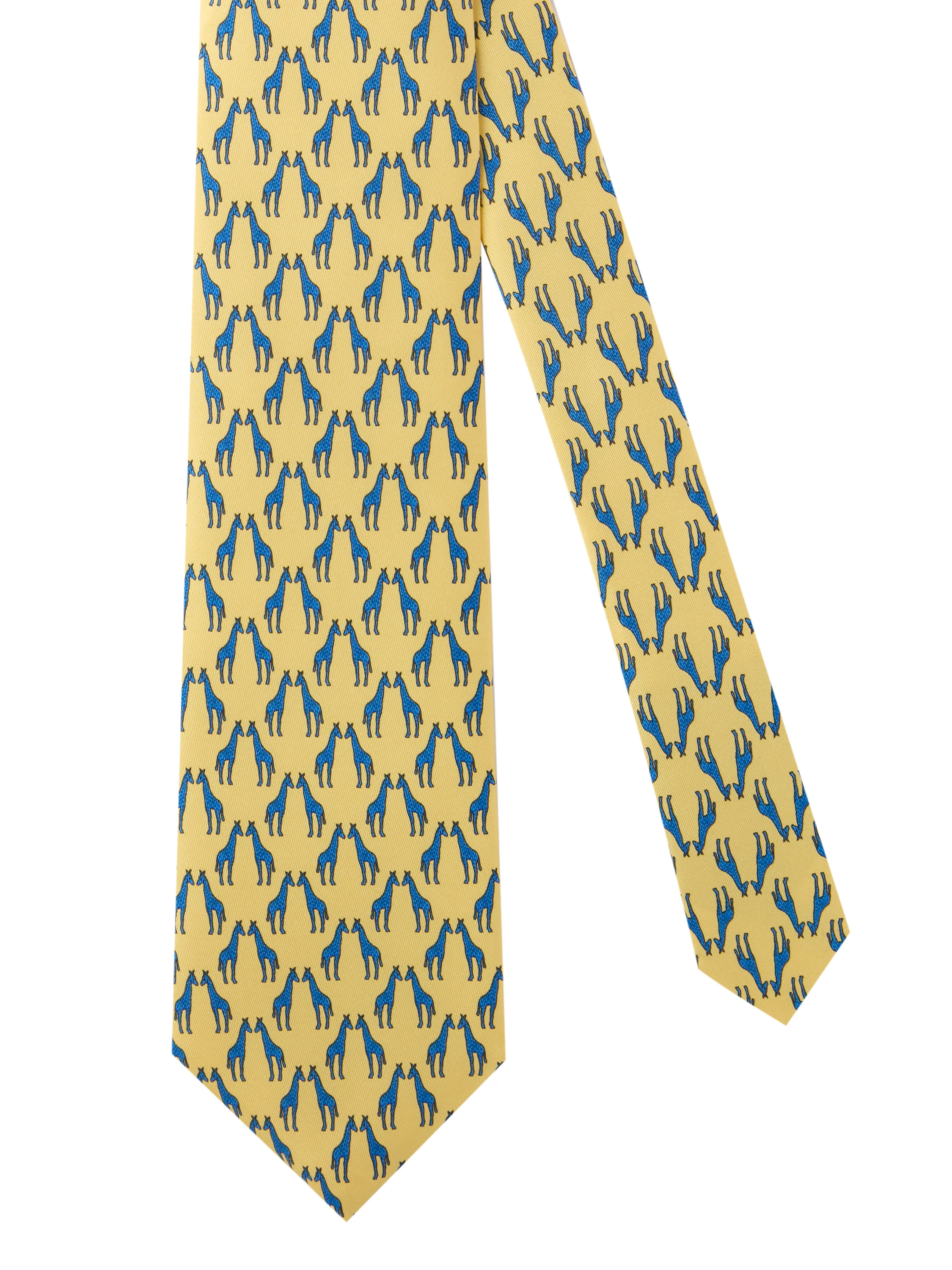 Giraffe Silk Tie - Yellow - Image 2