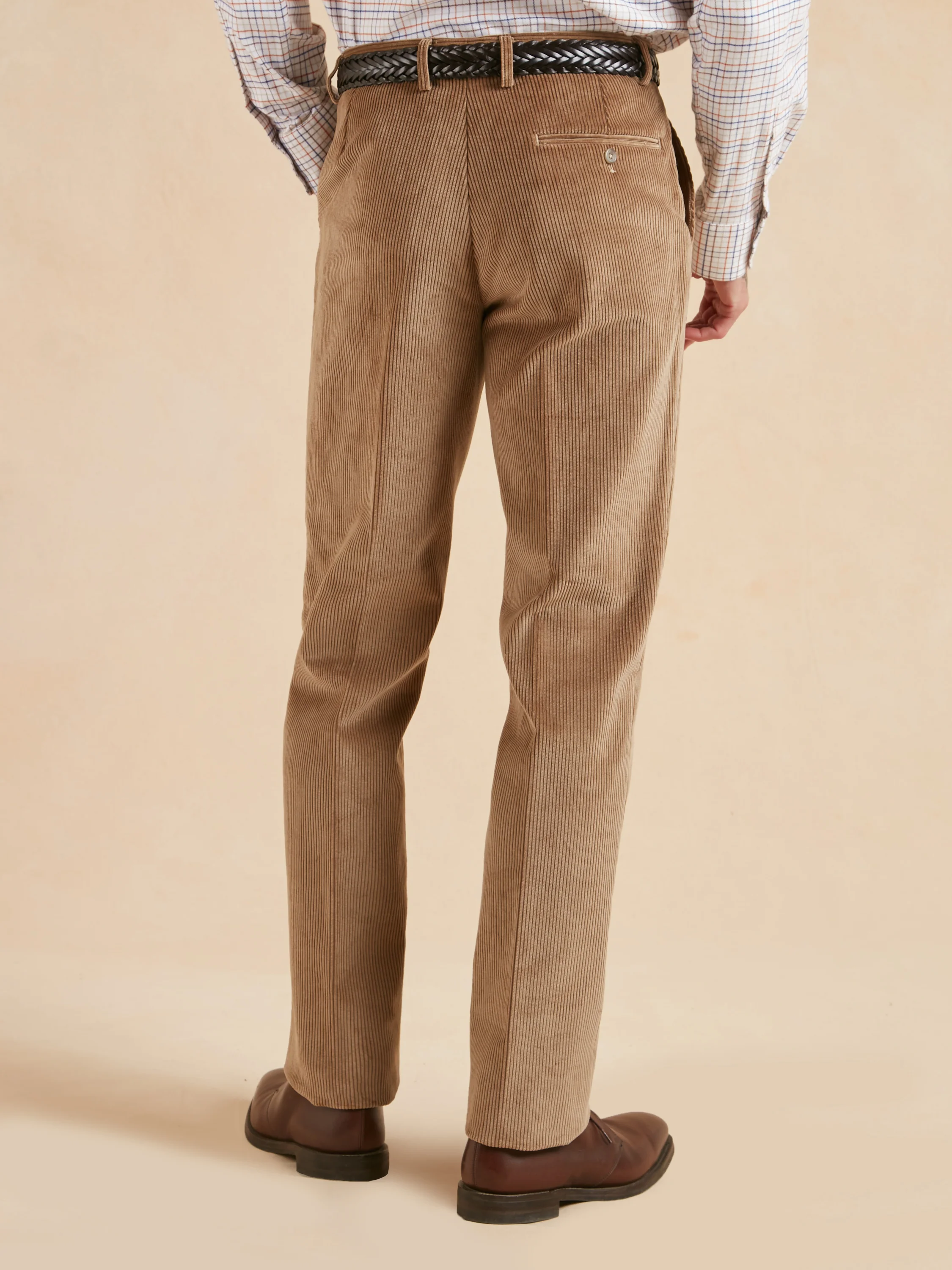 Heavyweight Corduroy Trousers - Beige - Image 3