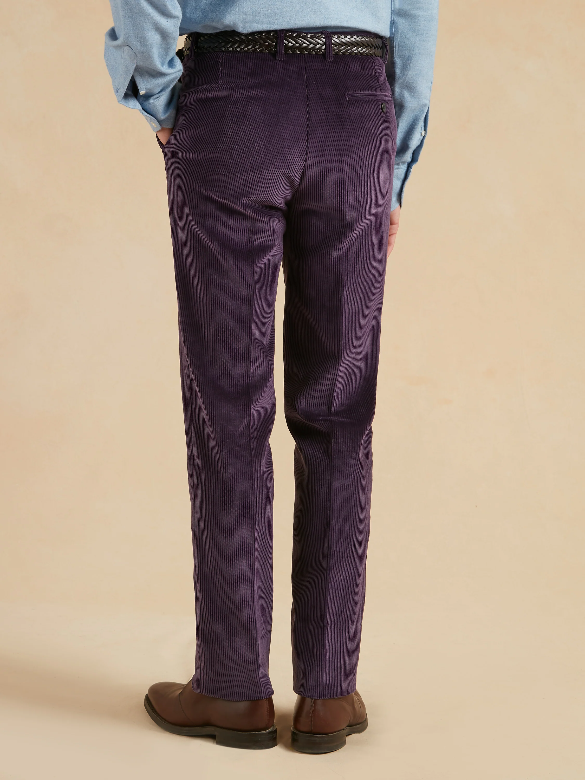 Heavyweight Corduroy Trousers - Deep Purple - Image 3