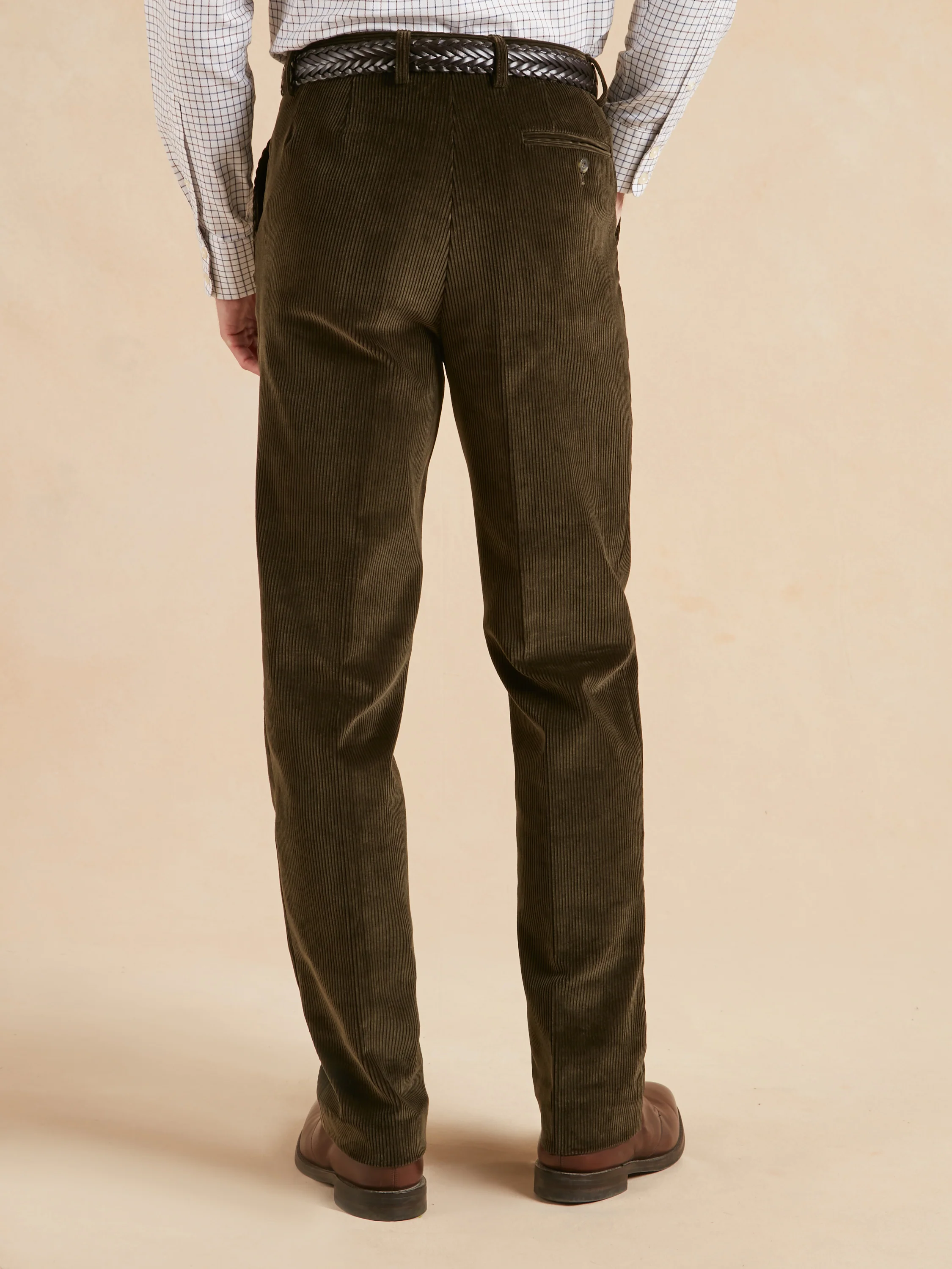 Heavyweight Corduroy Trousers - Olive - Image 3