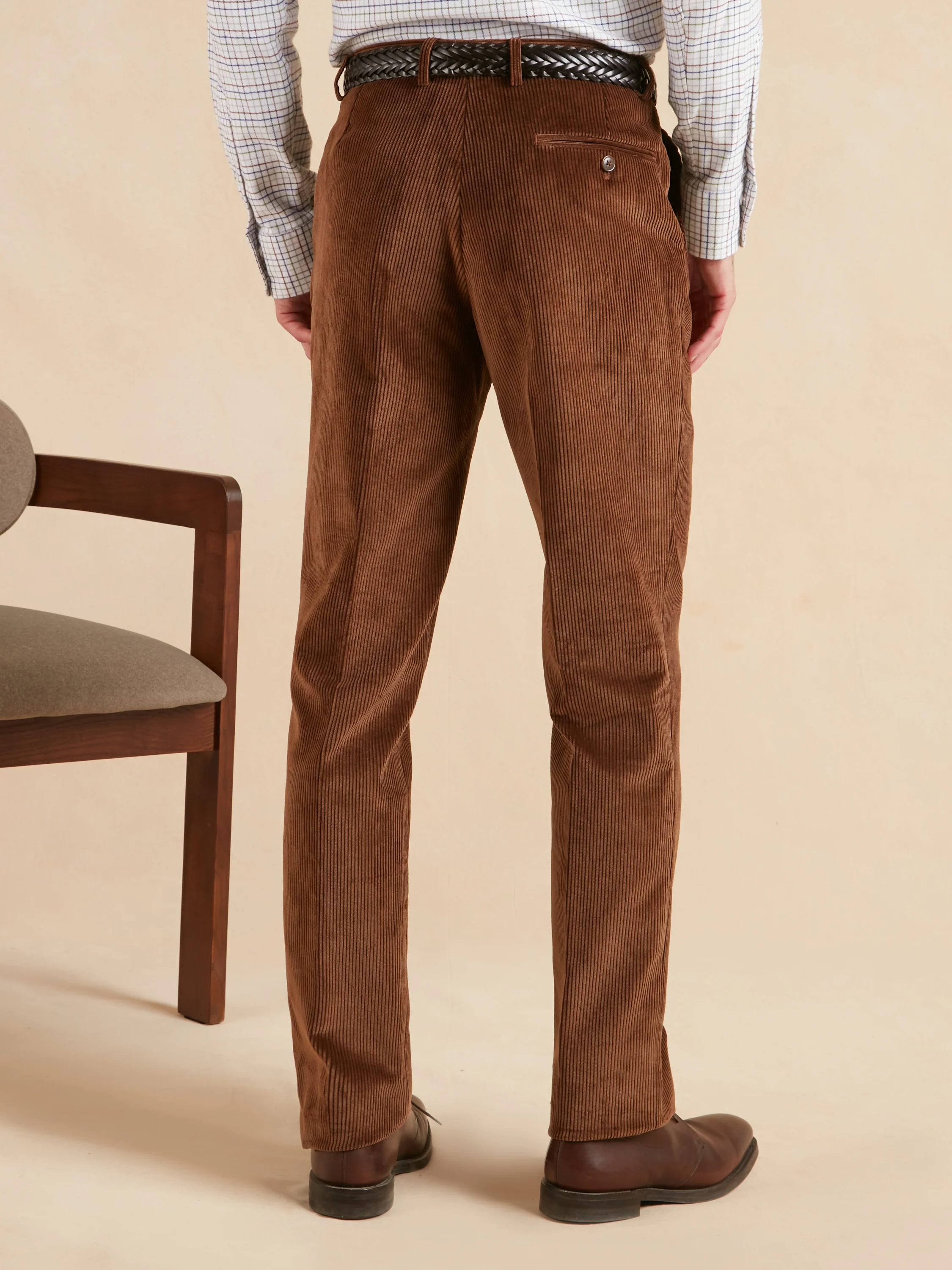 Heavyweight Corduroy Trousers - Tan - Image 3