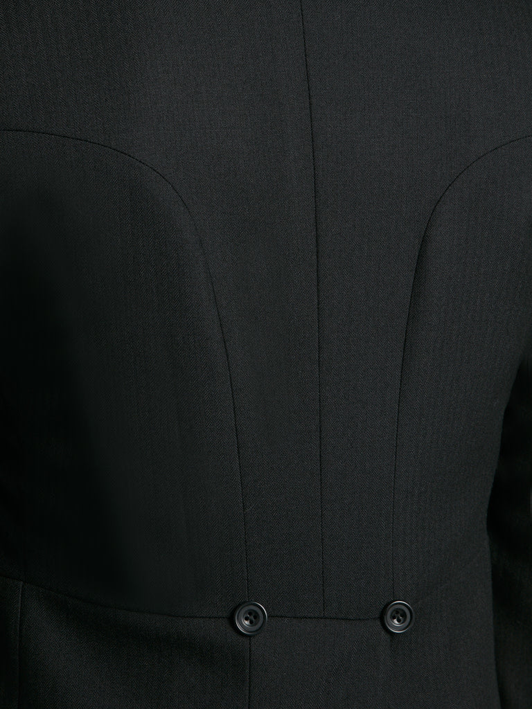 Herringbone Morning Coat - Black - Image 6