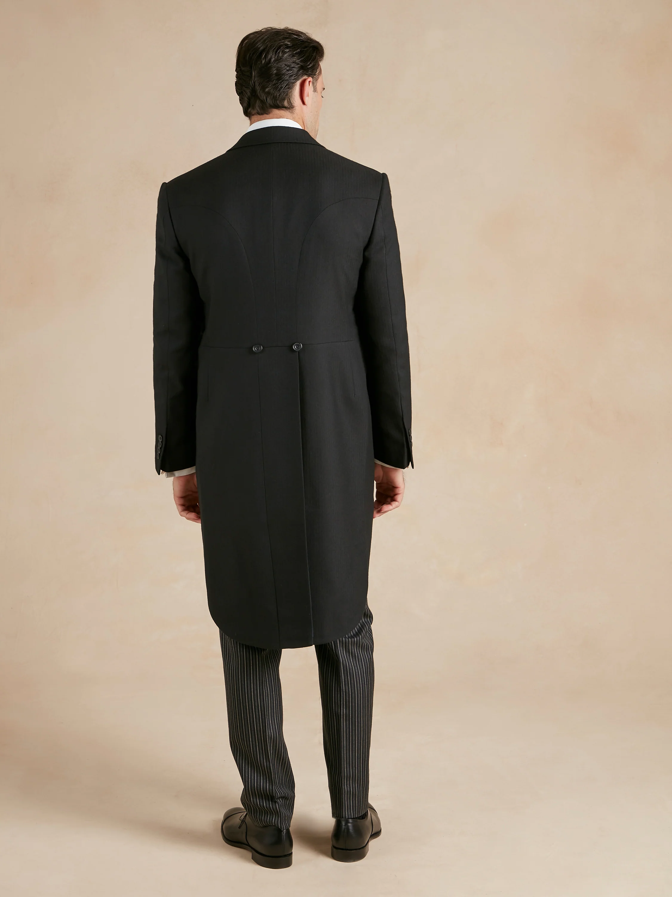 Herringbone Morning Coat - Black - Image 7