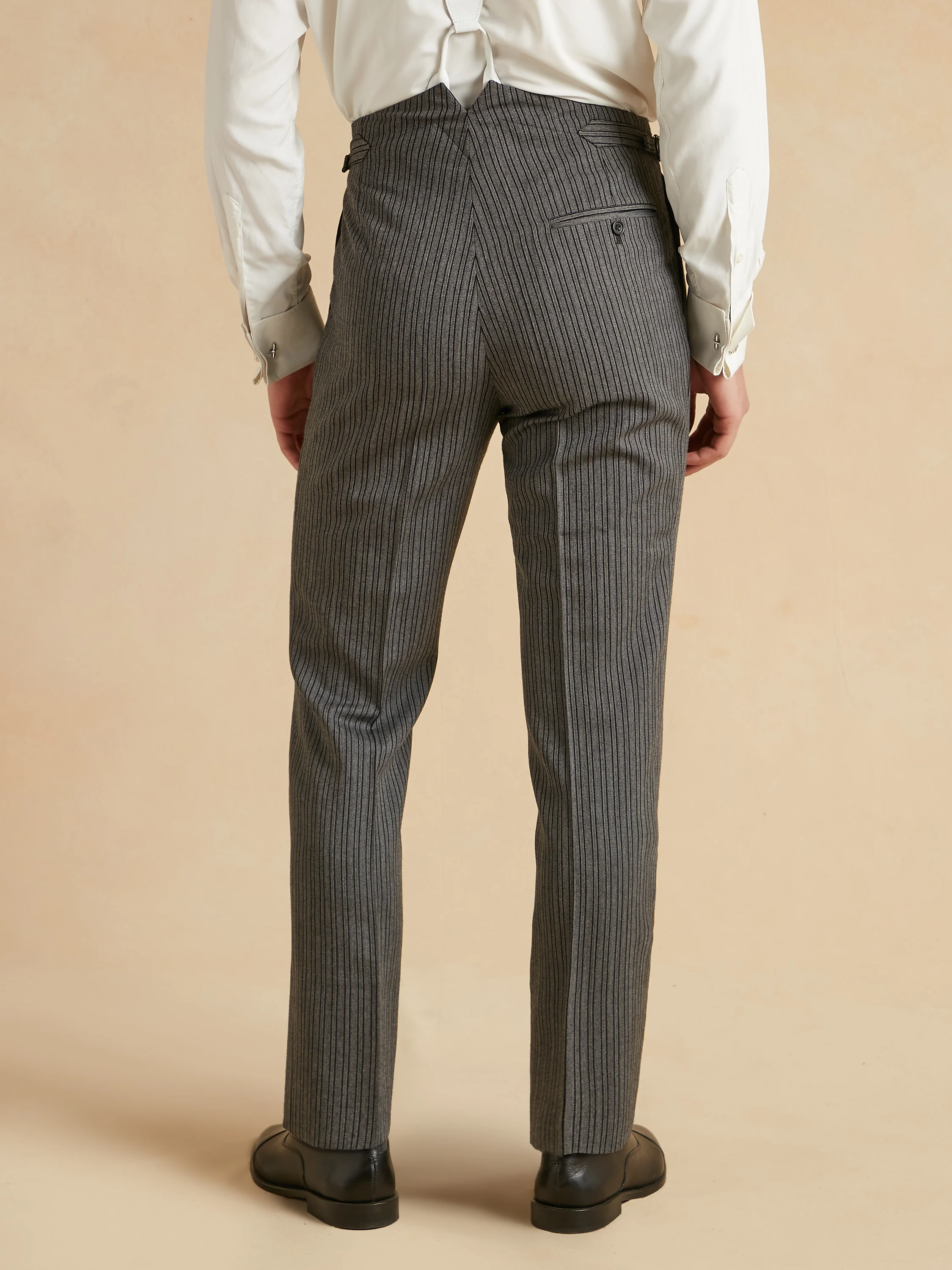 High-Rise Fishtail Morning Trousers - Vintage Stripe - Image 3