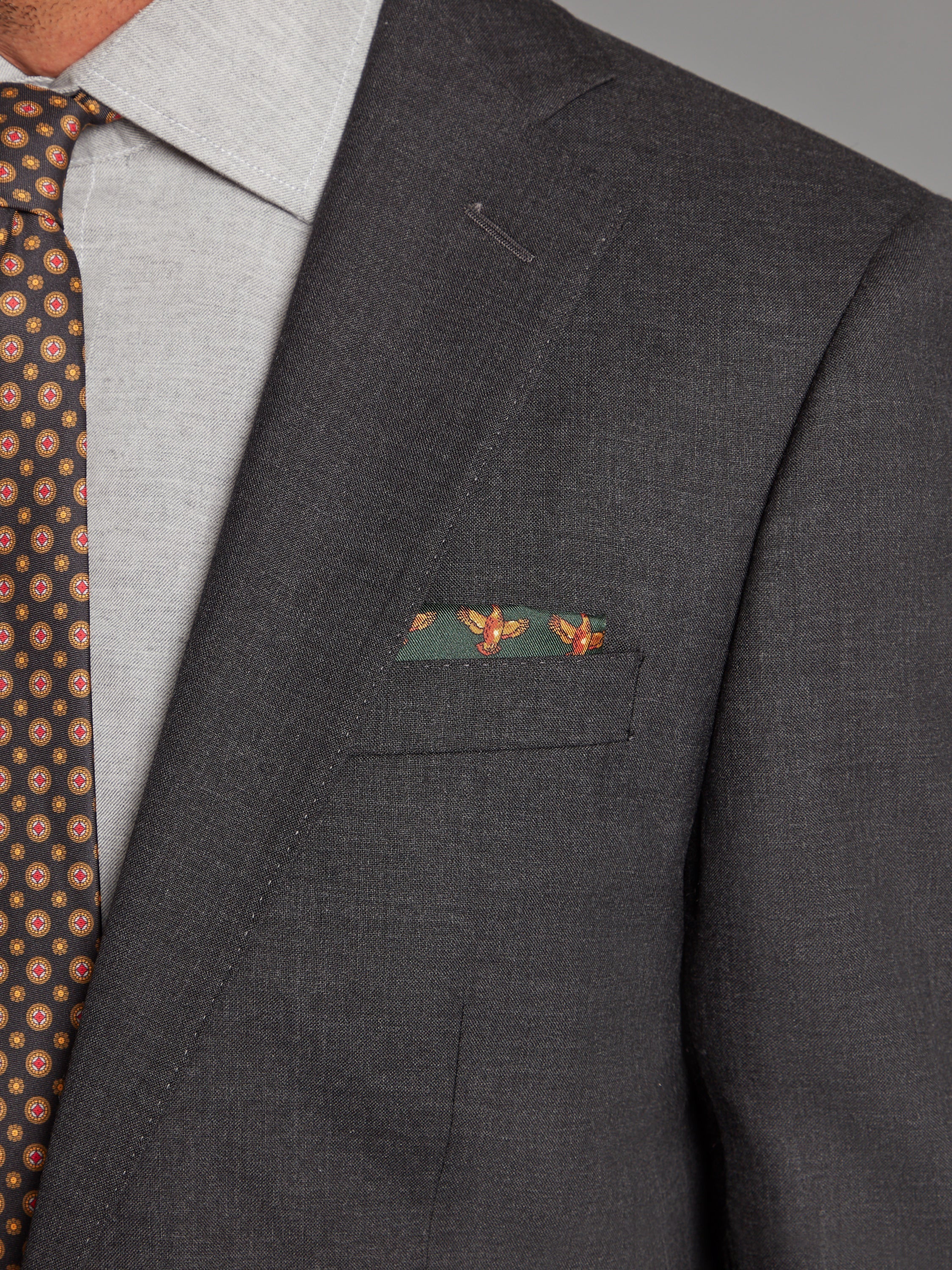 Eaton Classic Fit Suit - Grey Plain Weave Lightweight Wool - Image 3