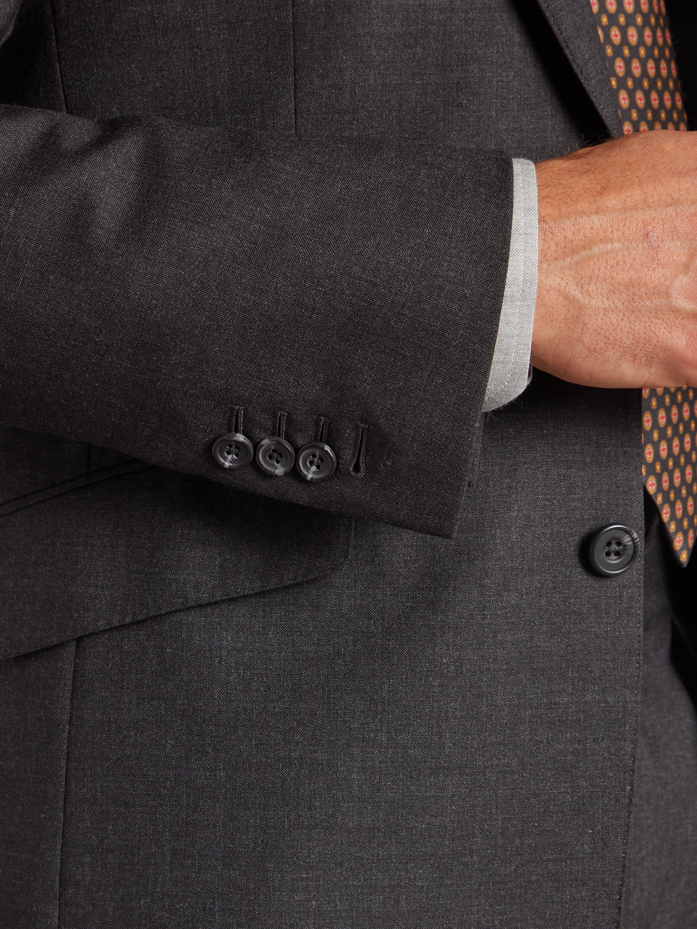 Eaton Classic Fit Suit - Grey Plain Weave Lightweight Wool - Image 4