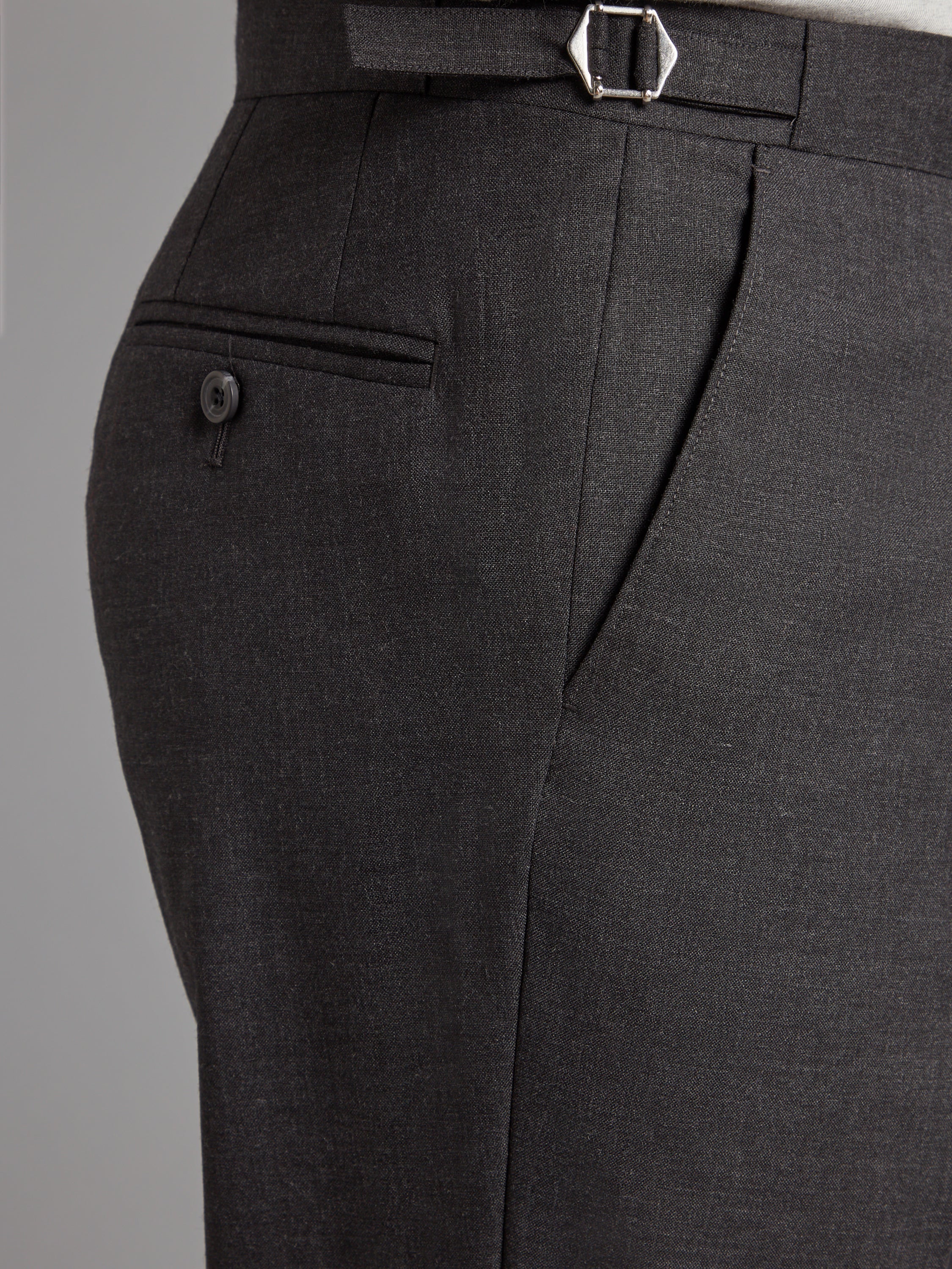 Eaton Classic Fit Suit - Grey Plain Weave Lightweight Wool - Image 6
