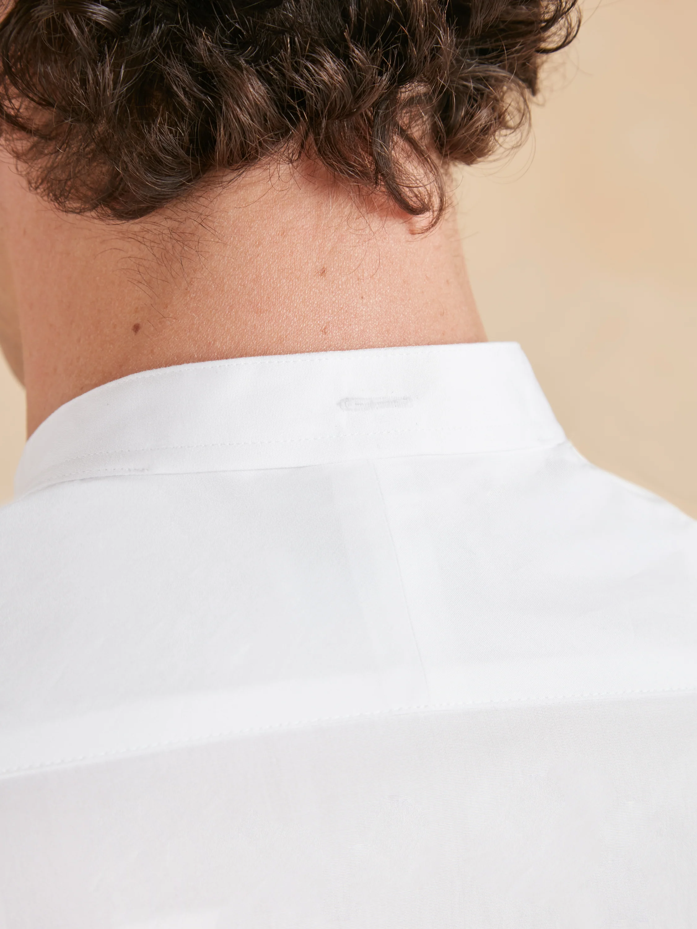 Marcella Dress Shirt, Collarless - White - Image 5